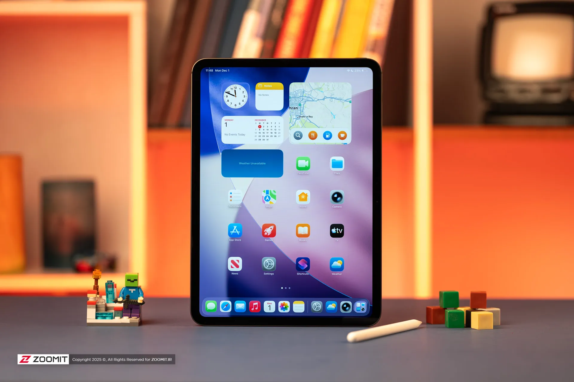 تبلت در حالت عمودی