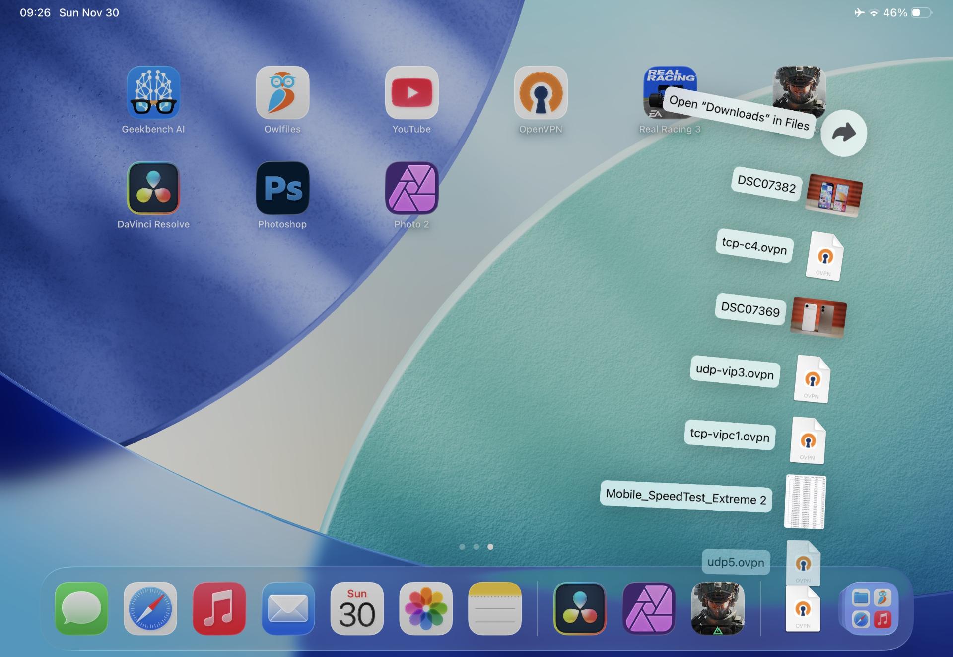 نمایش فایل‌های دانلودشده در داک iPadOS 26