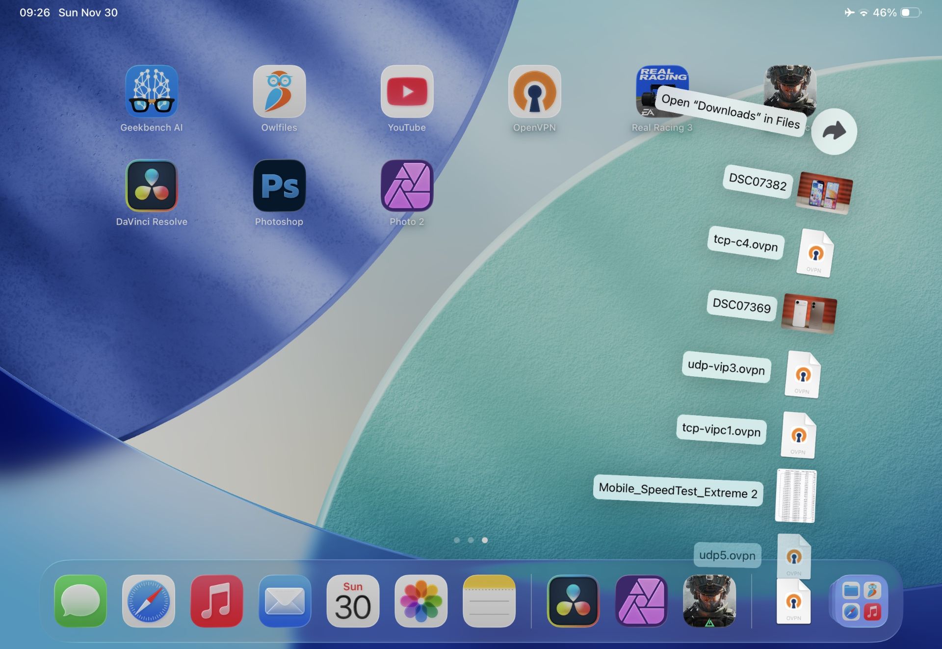 نمایش فایل‌های دانلودشده در داک iPadOS 26