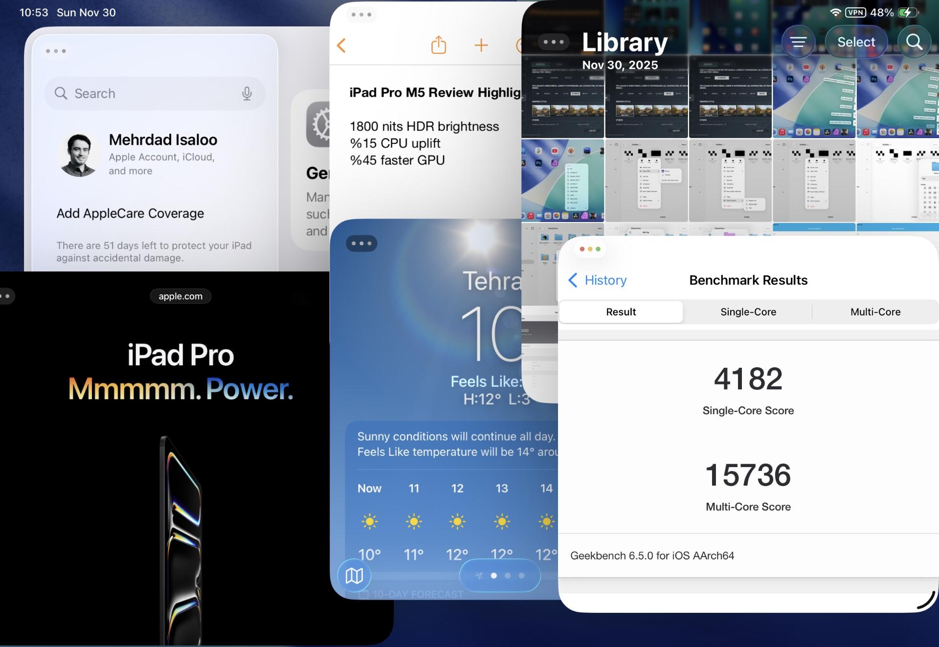 اپ‌ها به‌شکل پنجره در iPadOS 26