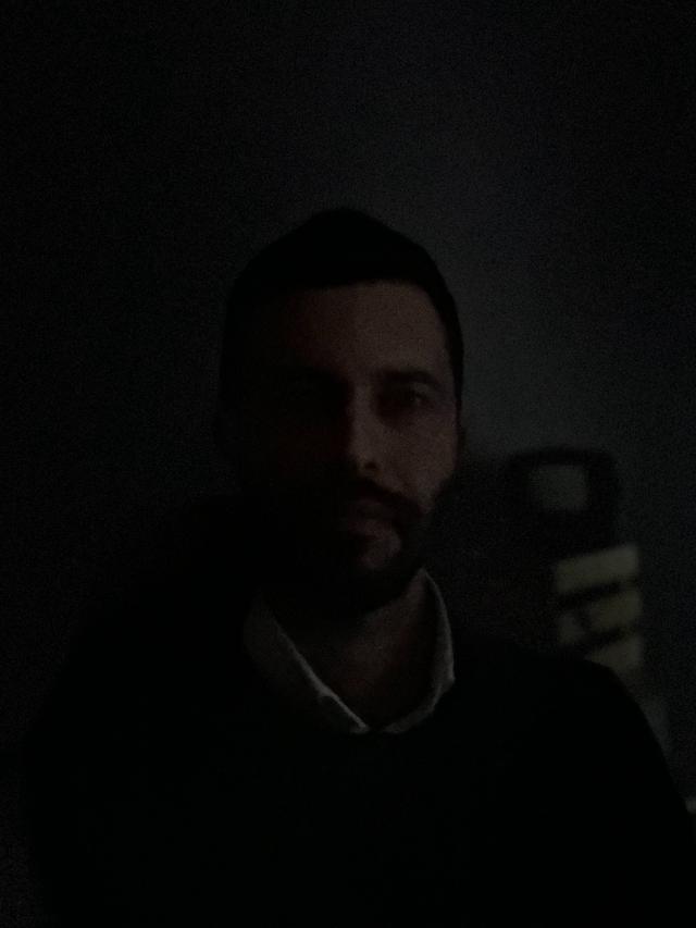 iPhone 14 Pro selfie in the dark