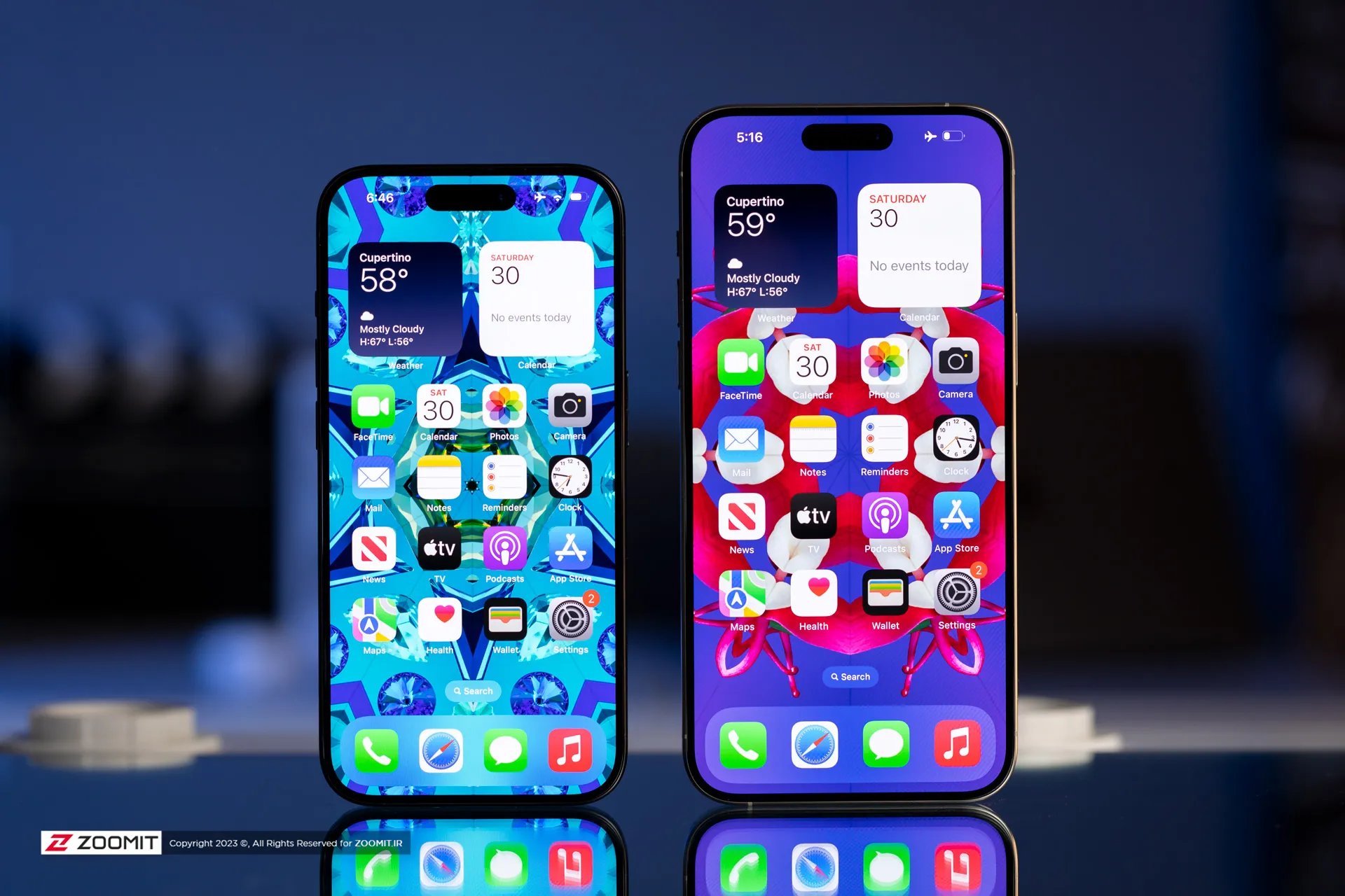 iPhone 15 Pro and iPhone 15 Pro Max display