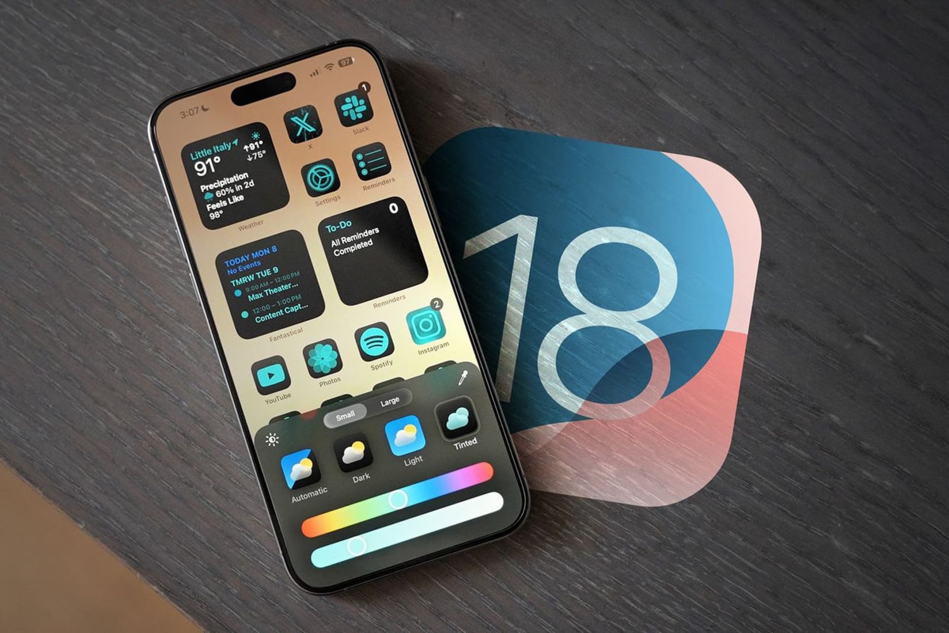 iPhone 15 Pro Max with iOS 18 operating system