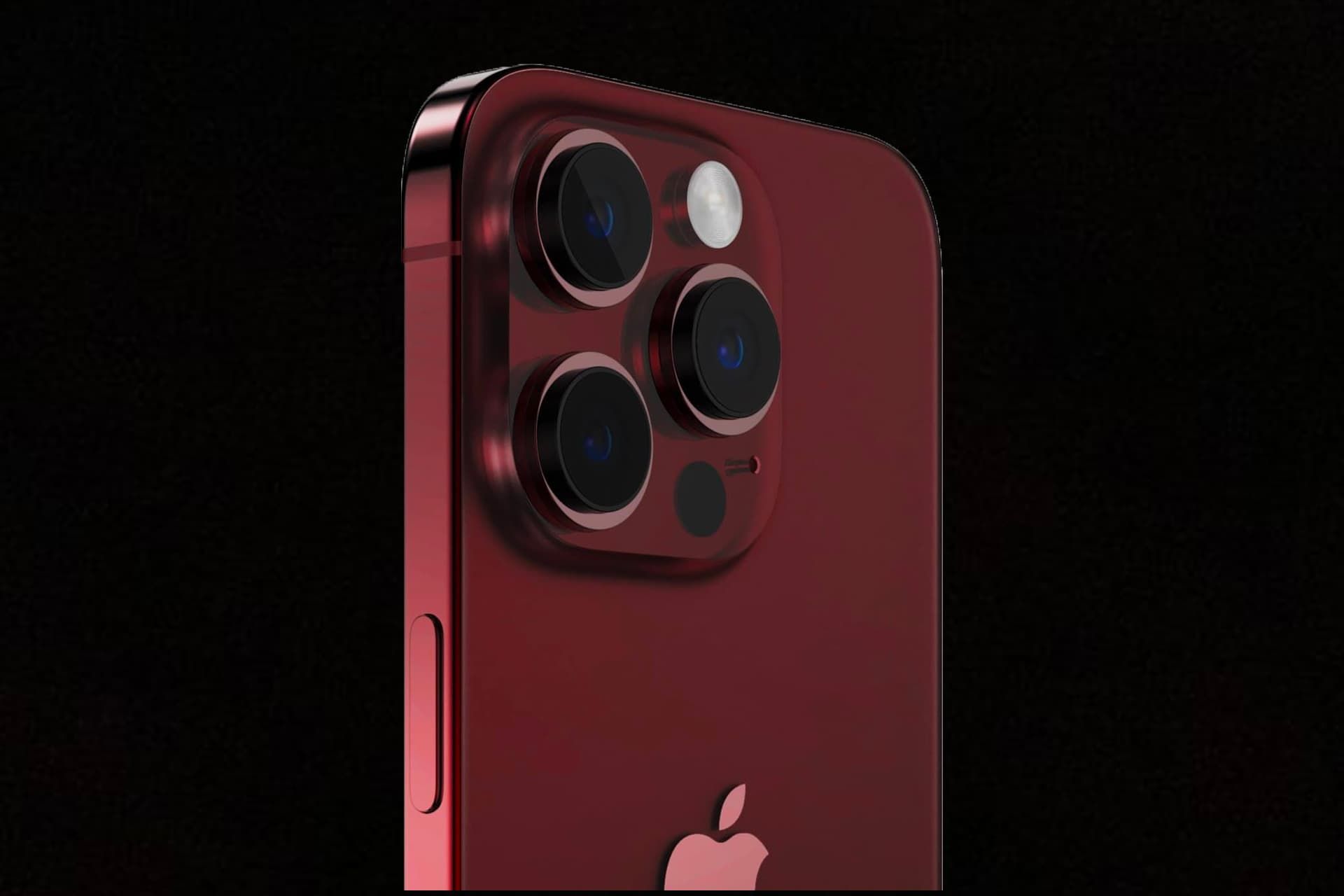 مدل قرمز آیفون ۱۵ پرو رندر غیررسمی