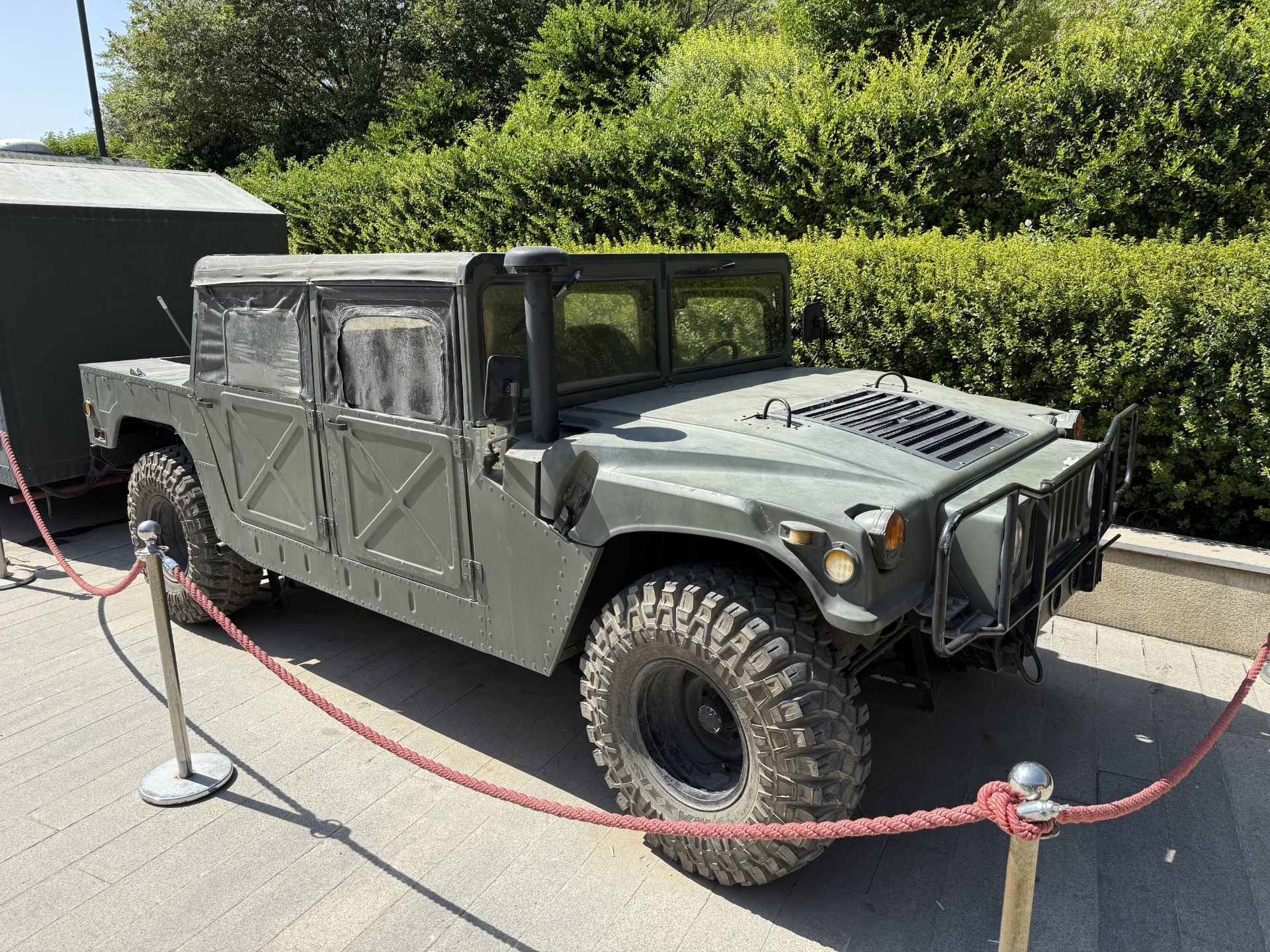 Humvee military vehicle in Tehran's book garden - iPhone 16 Pro main camera