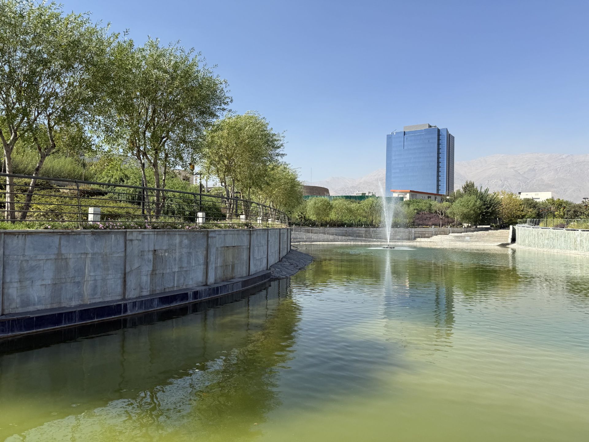 An artificial lake around Tehran's book garden - iPhone 16 Pro main camera