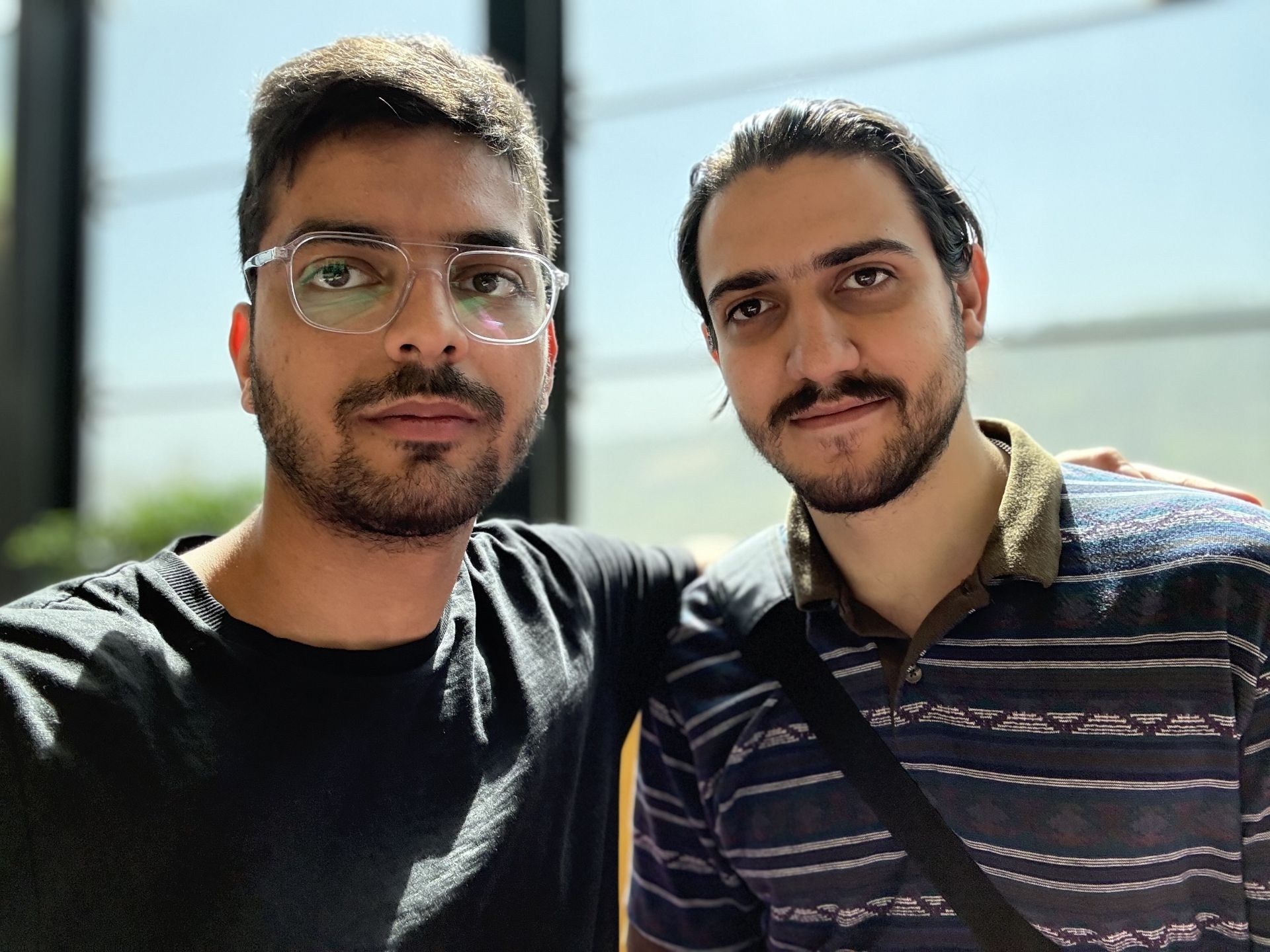 Mohammad Hossein Moidfar and Hadi Ghanizadegan from Zomit - iPhone 16 Pro selfie camera with bokeh effect