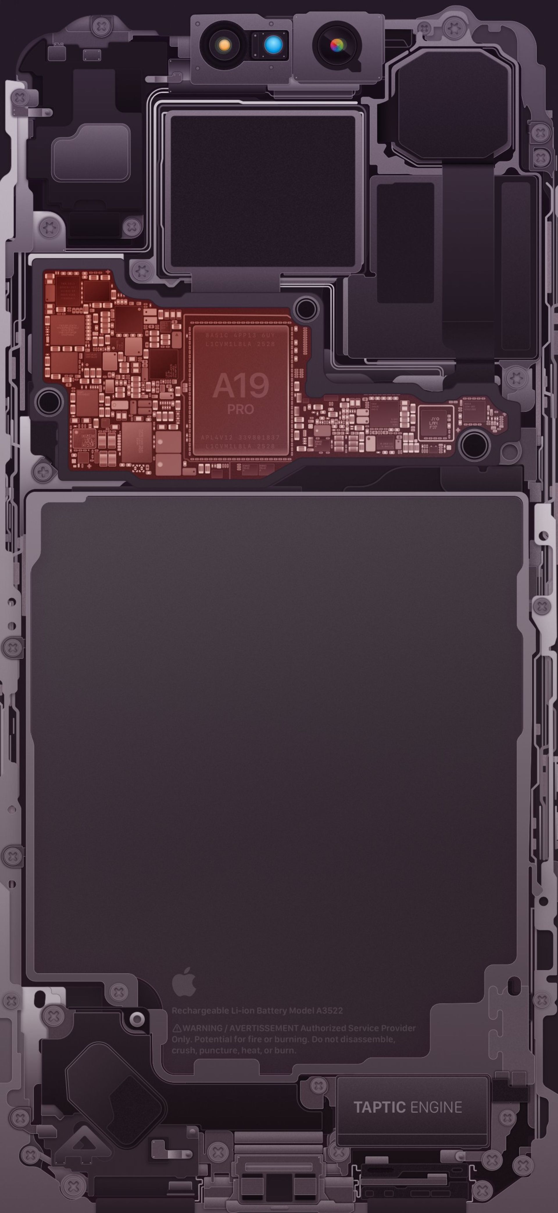 والپیپر نمای داخلی آیفون ۱۷ پرو و پرو مکس