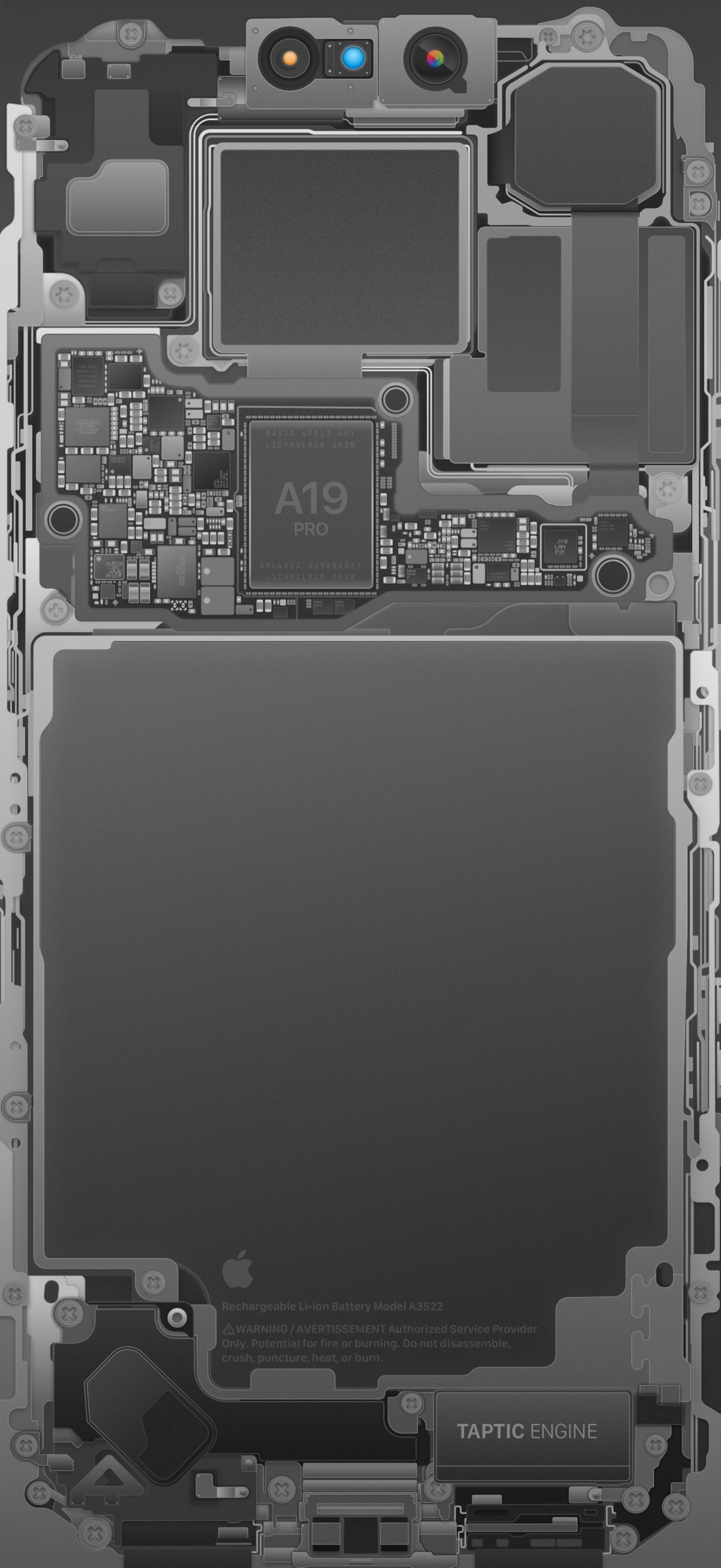 والپیپر نمای داخلی آیفون ۱۷ پرو و پرو مکس