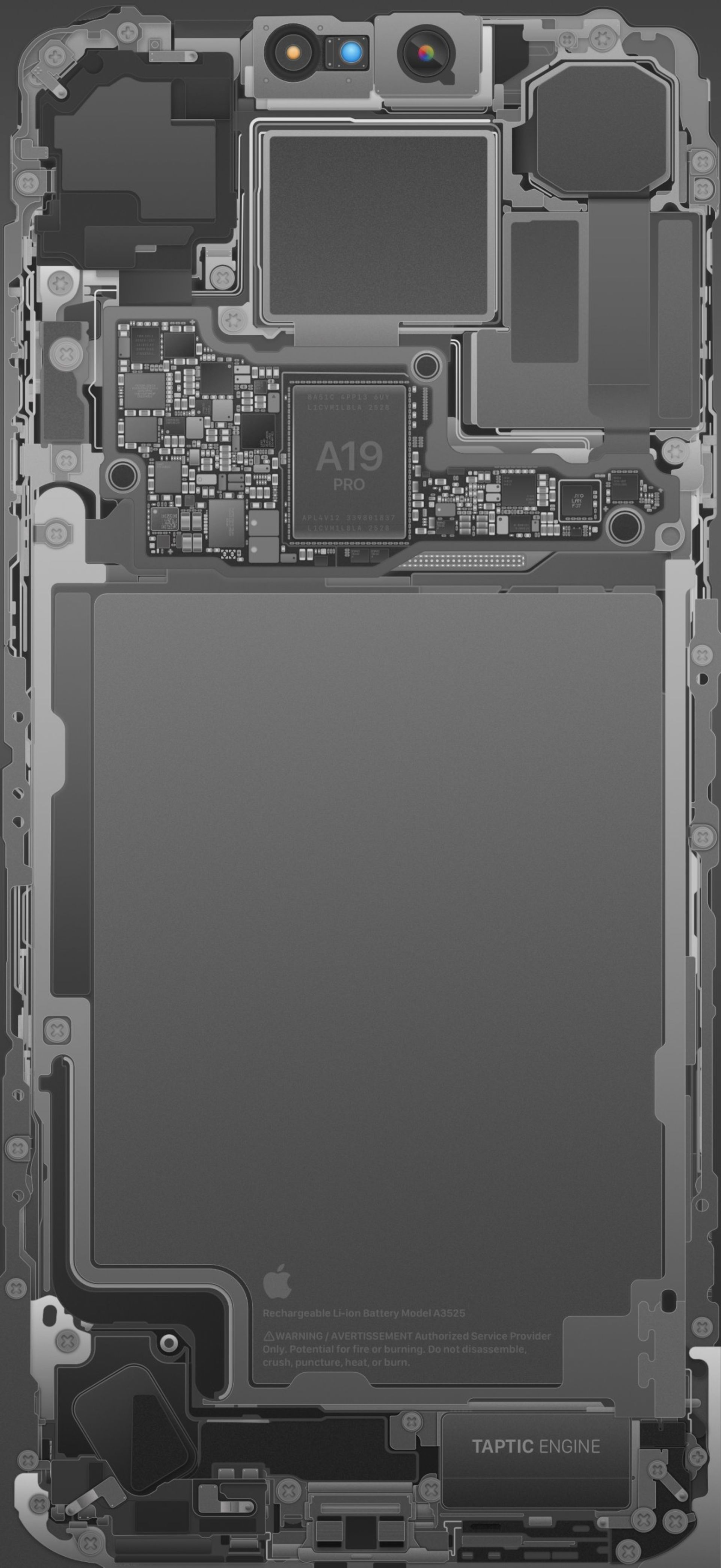والپیپر نمای داخلی آیفون ۱۷ پرو و پرو مکس