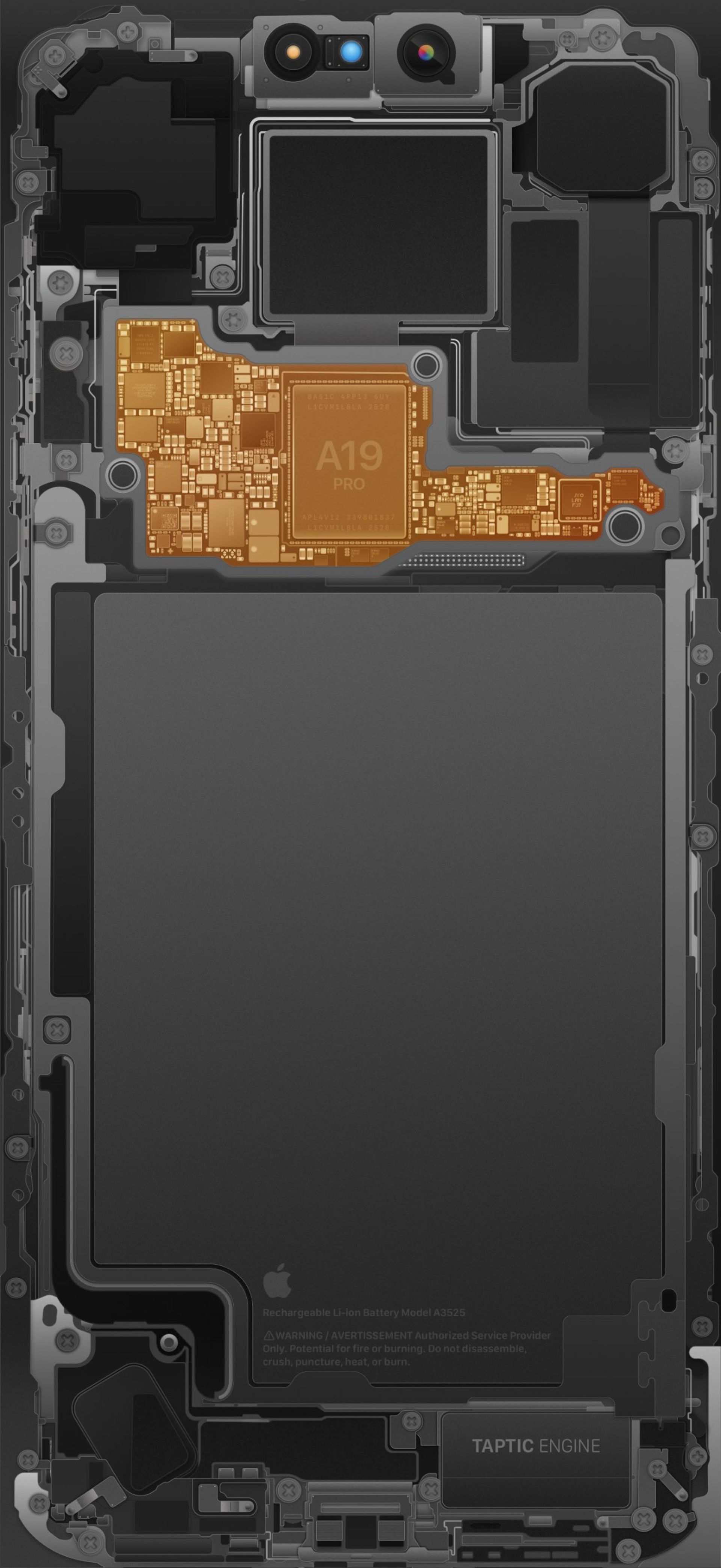 والپیپر نمای داخلی آیفون ۱۷ پرو و پرو مکس