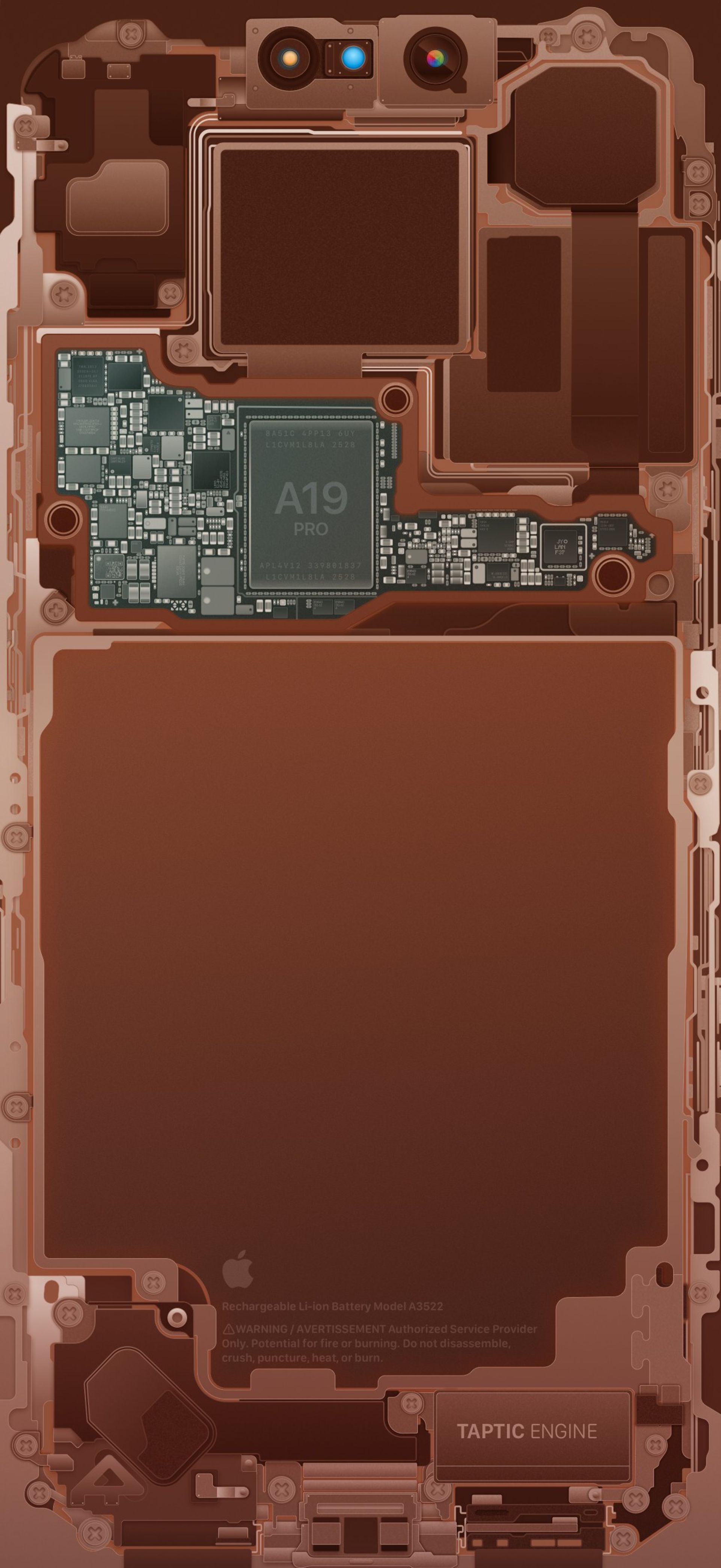 والپیپر نمای داخلی آیفون ۱۷ پرو و پرو مکس