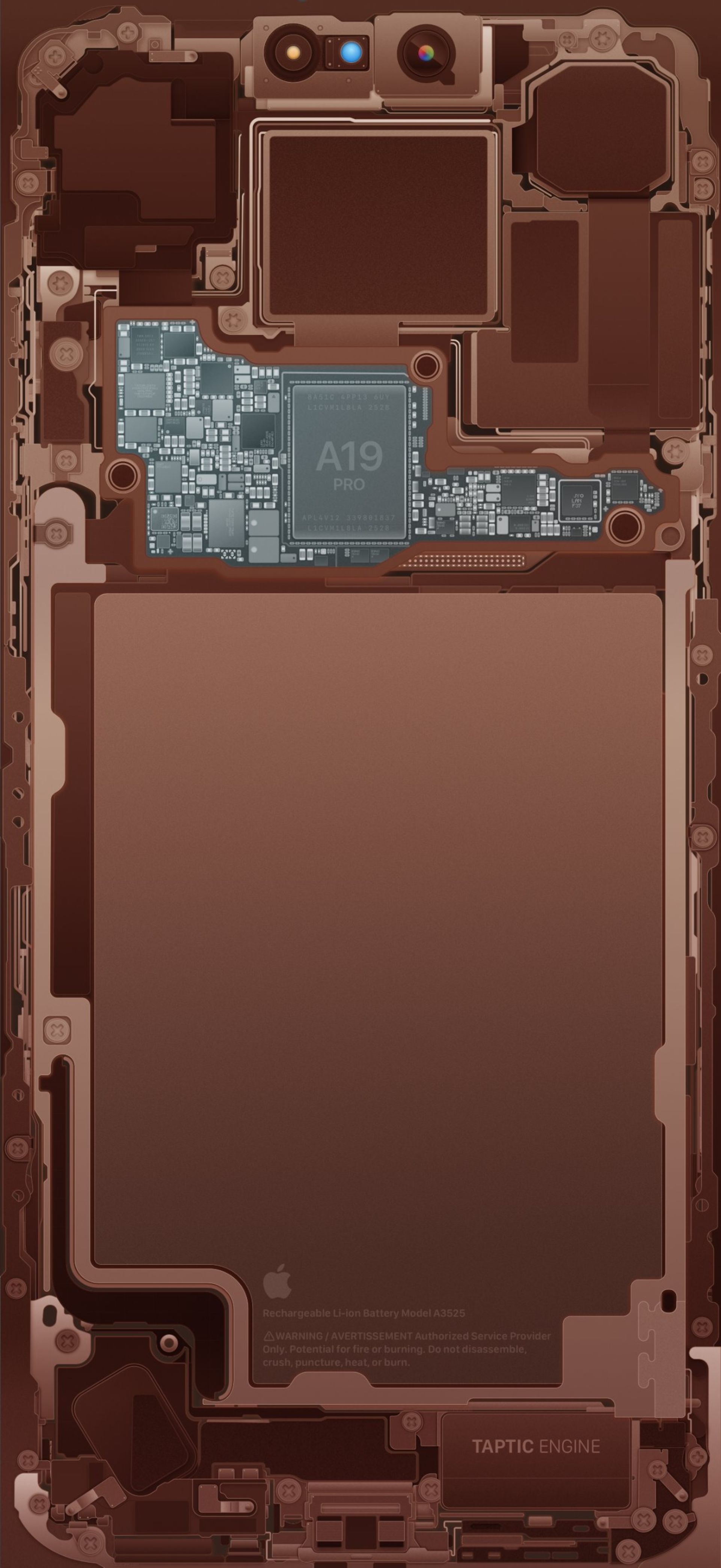 والپیپر نمای داخلی آیفون ۱۷ پرو و پرو مکس