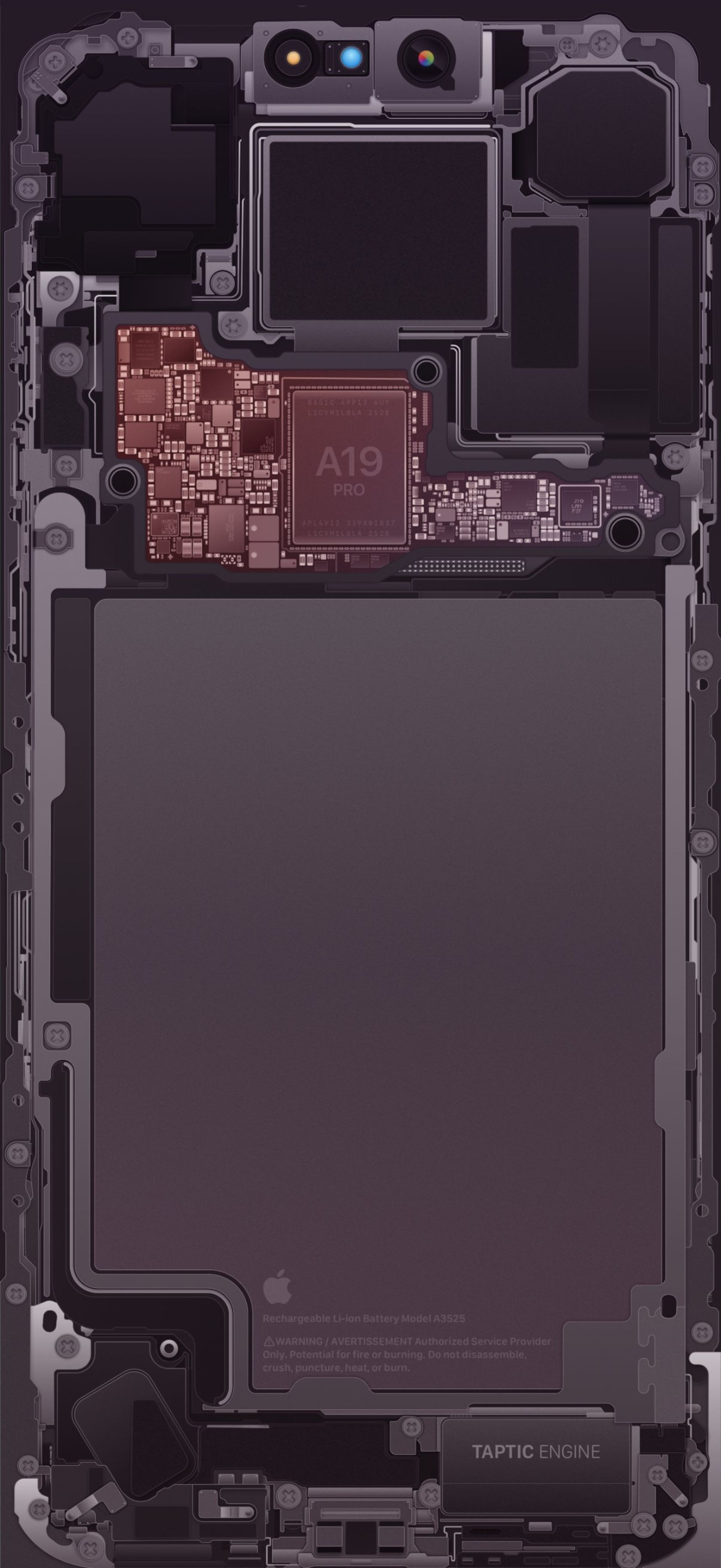 والپیپر نمای داخلی آیفون ۱۷ پرو و پرو مکس