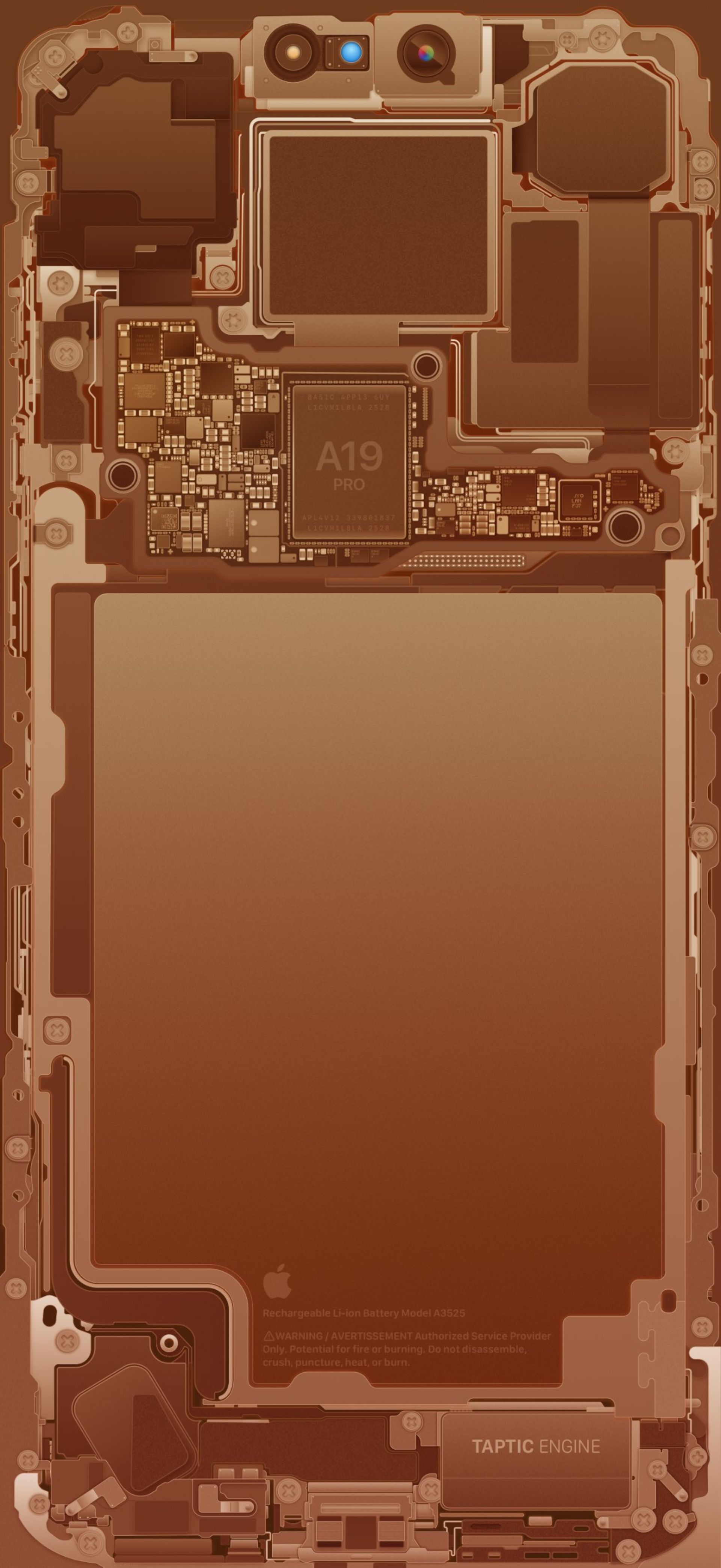 والپیپر نمای داخلی آیفون ۱۷ پرو و پرو مکس