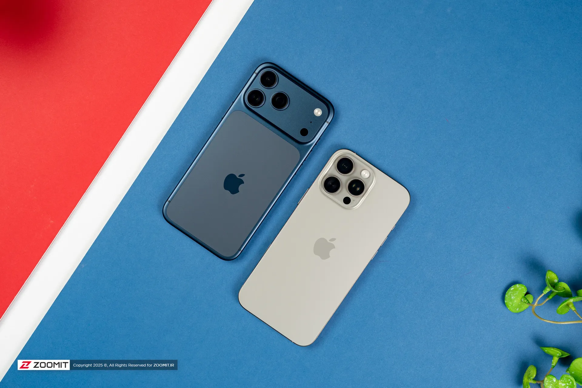 آیفون ۱۷ پرو مکس / iPhone 17 Pro Max در کنار آیفون ۱۶ پرو مکس