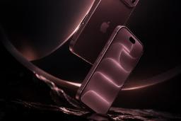 گوشی آیفون ۱۸ پرو مکس (iPhone 18 Pro Max) با بدنه رنگی در نورپردازی تیره