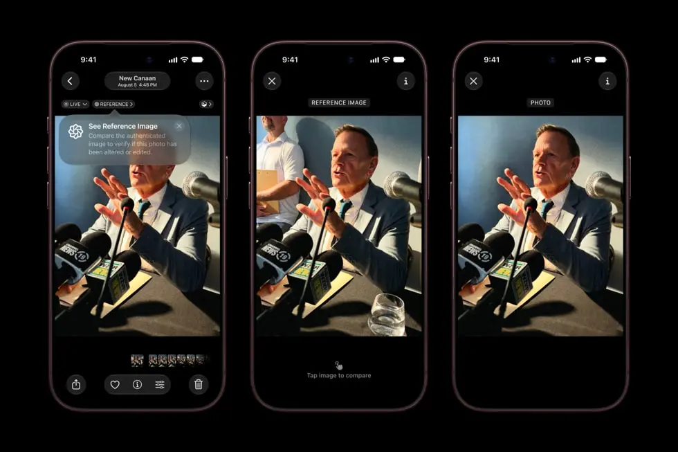 نمایش رابط کاربری گوشی آیفون ۱۸ پرو مکس (iPhone 18 Pro Max) در حالت مقایسه تصویر