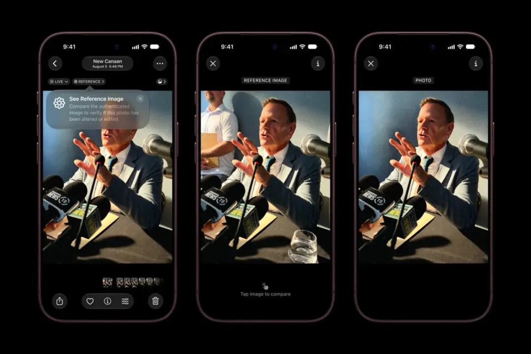 نمایش رابط کاربری گوشی آیفون ۱۸ پرو مکس (iPhone 18 Pro Max) در حالت مقایسه تصویر