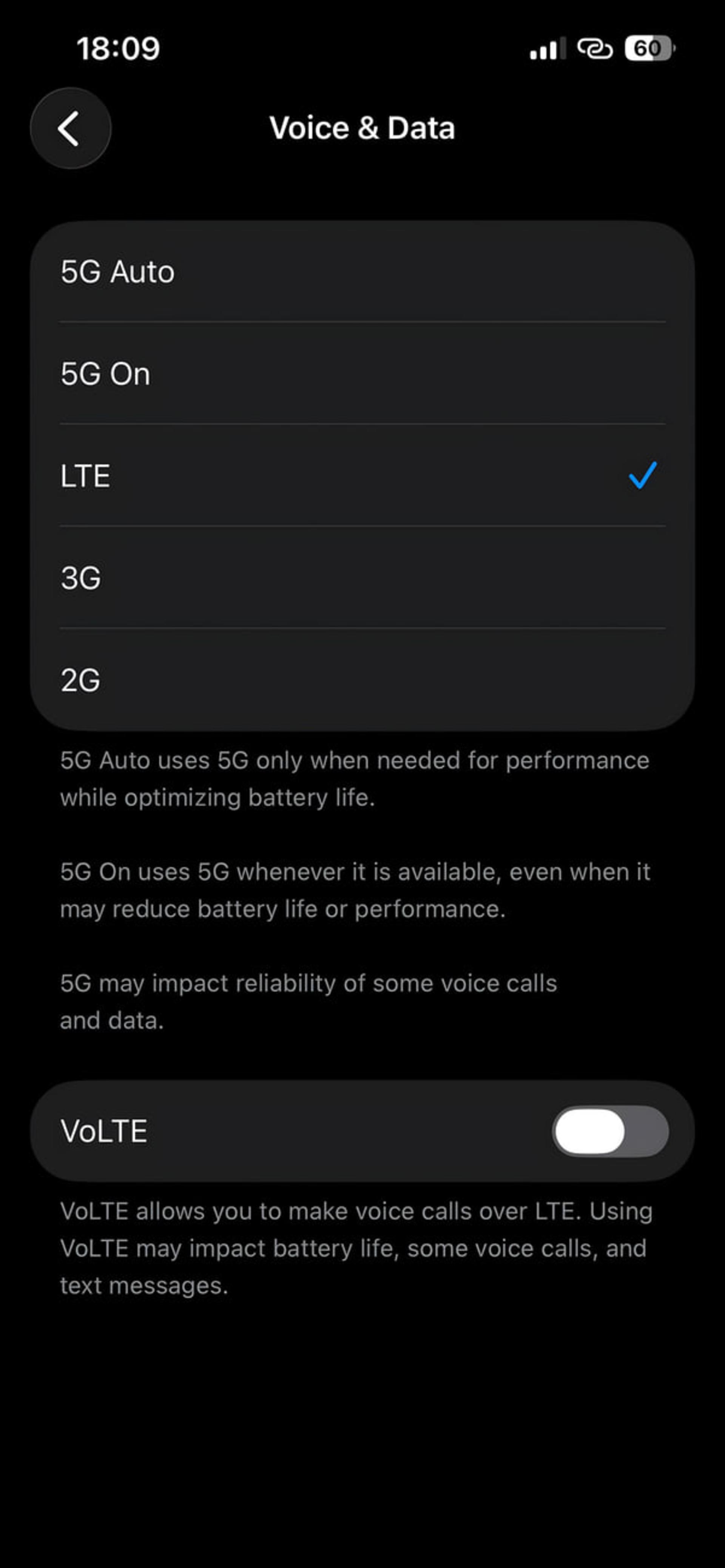 تنظیم شبکه 4G روی آیفون
