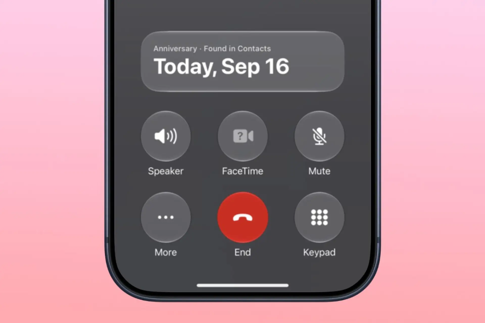 نمایش اعلان سالگرد (Anniversary) در صفحه تماس آیفون (iPhone)