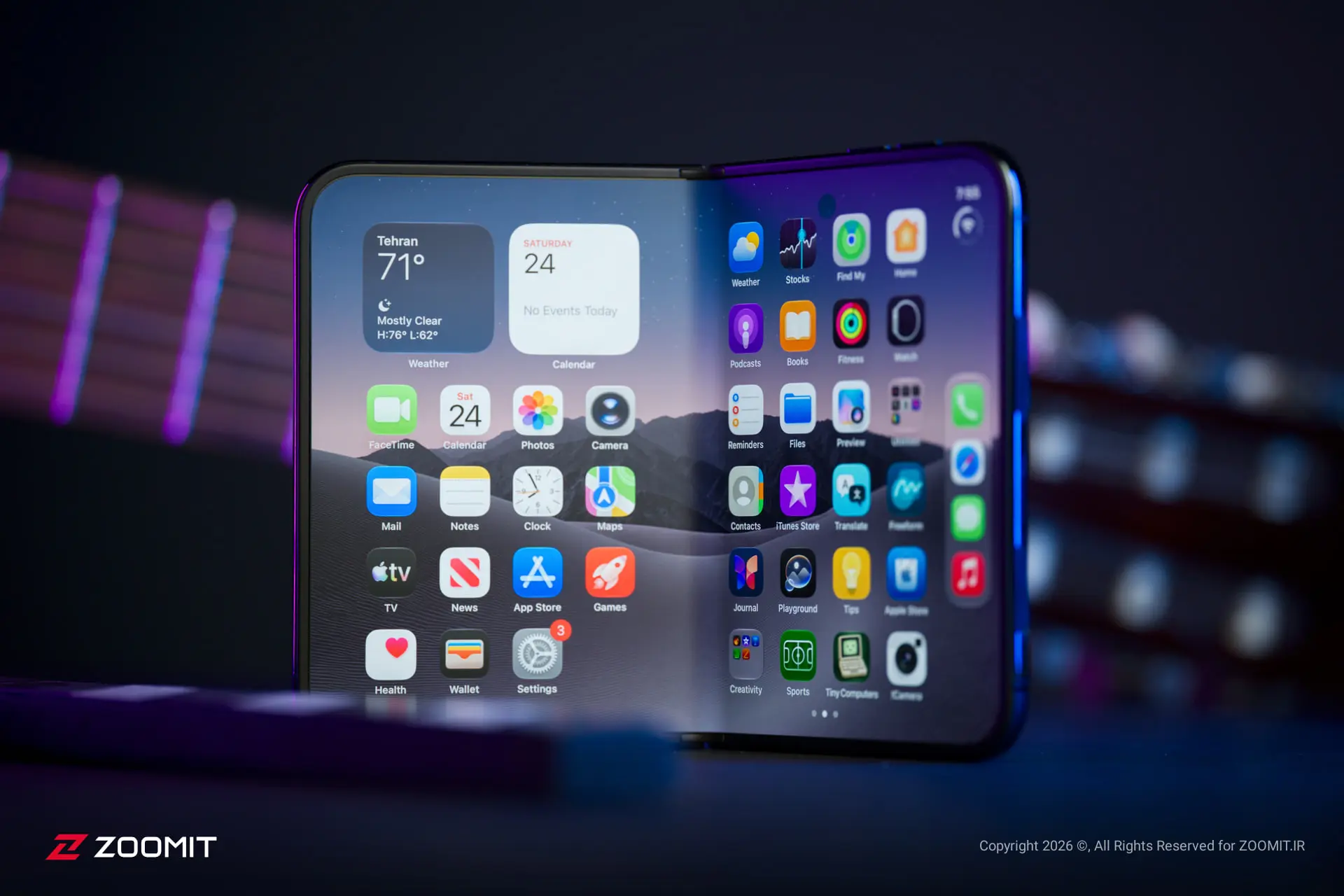 گوشی تاشو آیفون دوئو (iPhone Duo) اپل با نمایشگر دوگانه