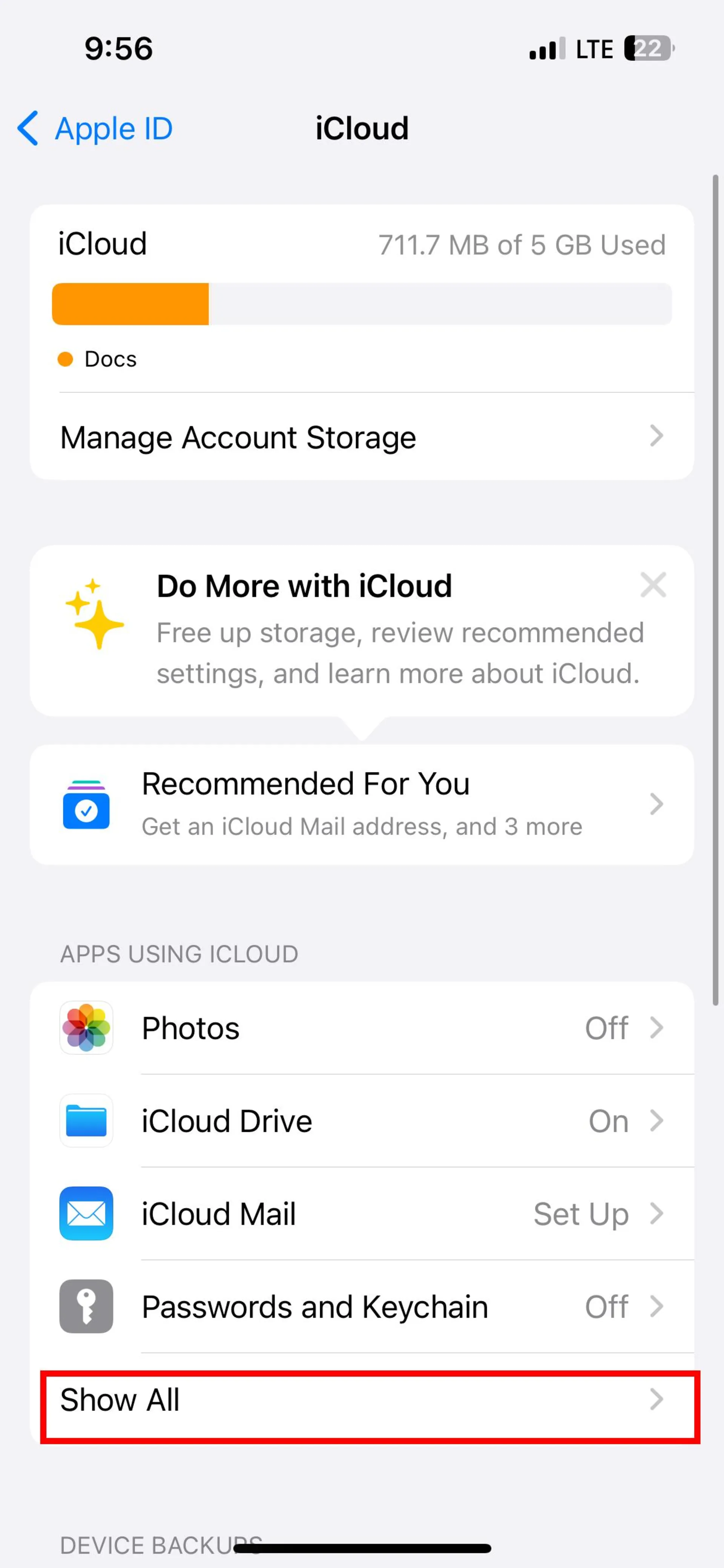 تنظیمات گوشی آیفون بخش icloud