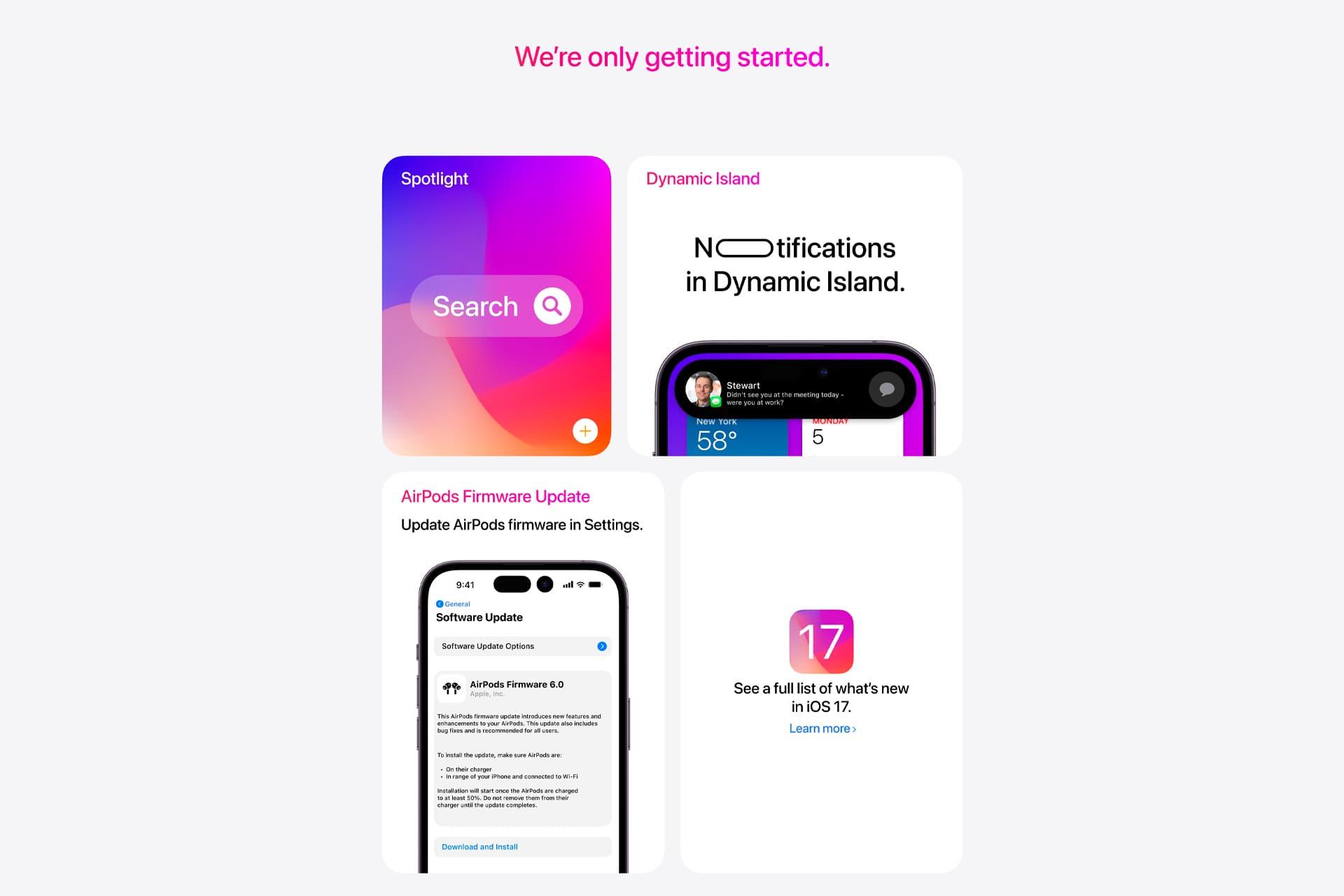 نوتیفیکیشن داینامیک آیلند در کانسپت iOS 17 اپل