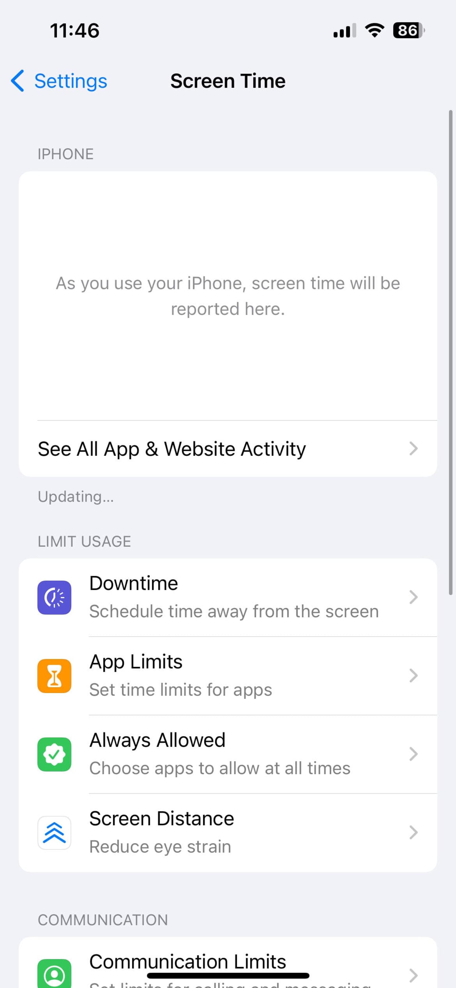 تنظیمات قابلیت Screen Time آیفون
