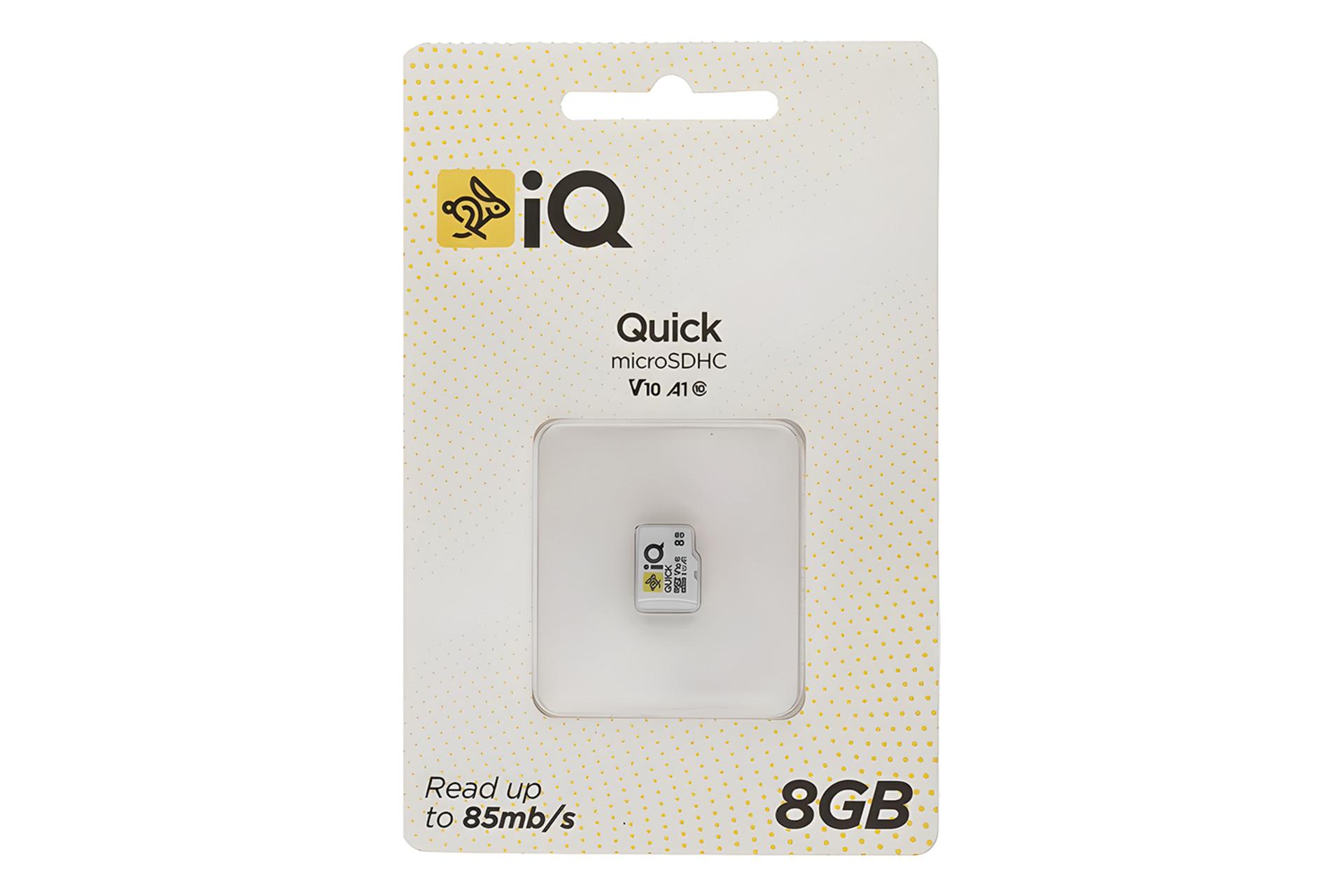 جعبه کارت حافظه آی کیو iQ Quick microSDHC Class 10 UHS-I U1 8GB