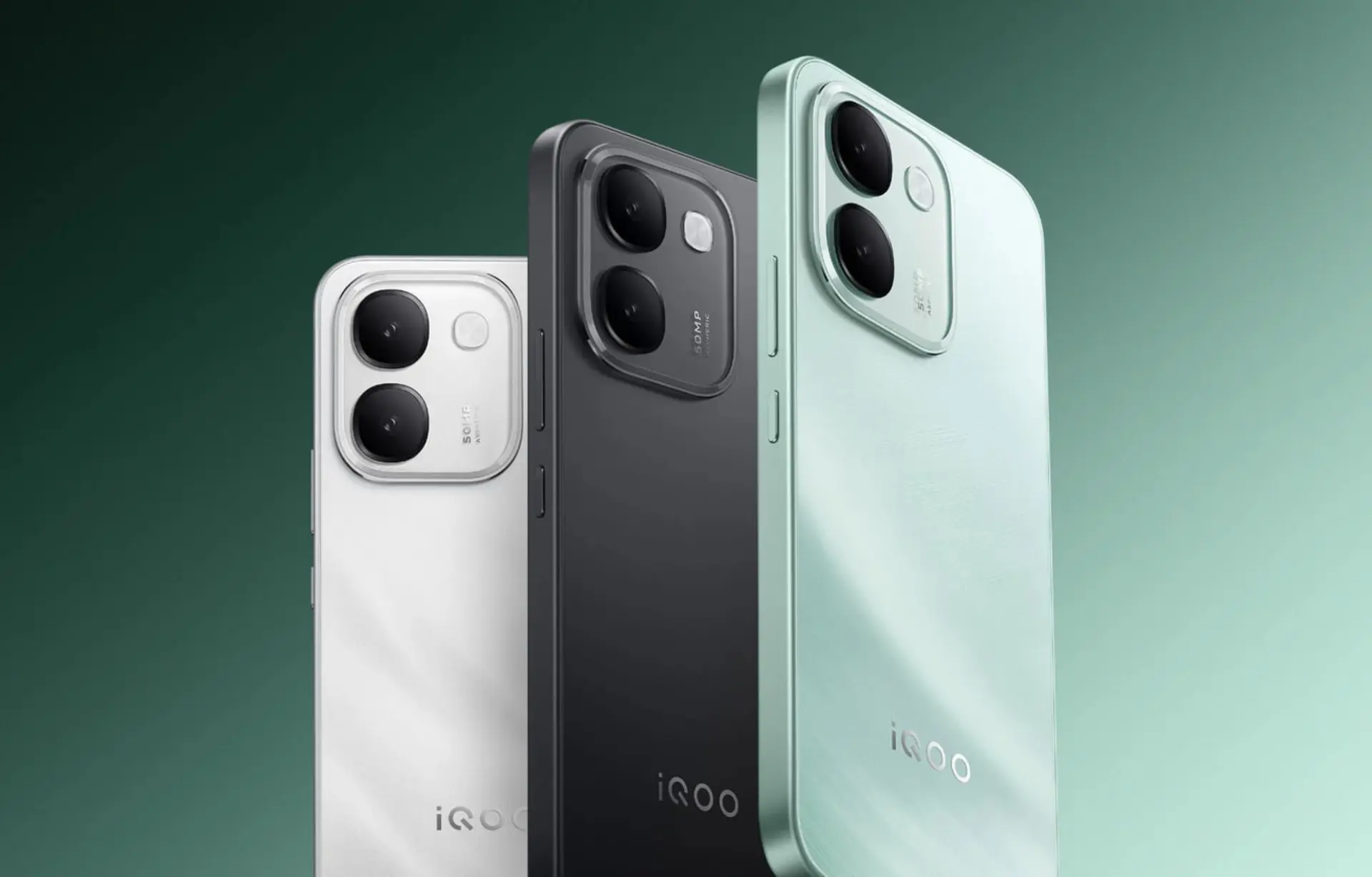گوشی‌های هوشمند iQOO Z11S در سه رنگ سفید، مشکی و سبز
