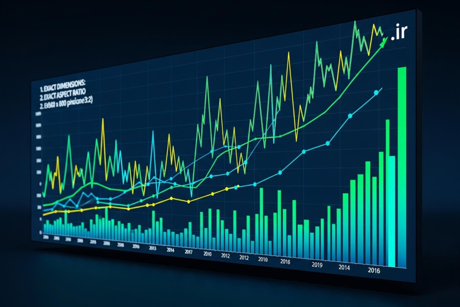 نمودارهای آماری رشد دامنه‌های اینترنتی ایران