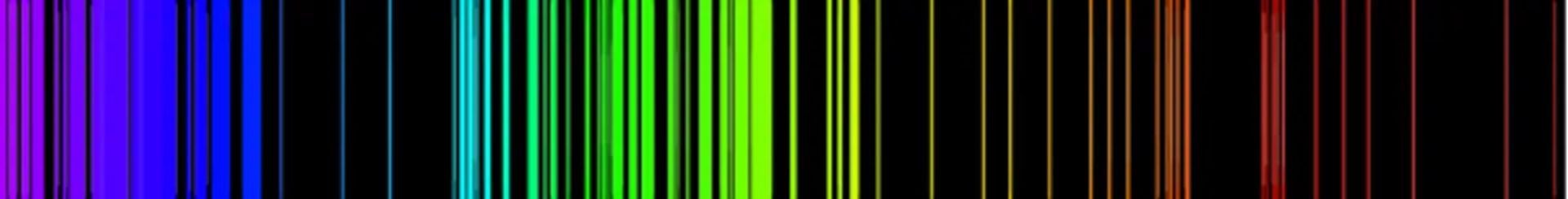 برخی عناصر، مانند آهن که در اینجا نشان داده شده، تعداد نسبتاً زیادی خط گسیلی دارند.