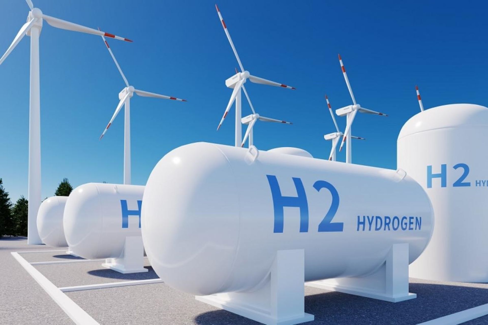 چند مخزن هیدروژن برای تولید انرژی پاک