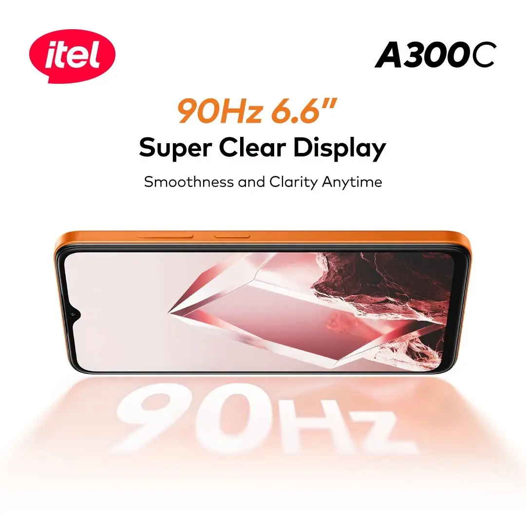 نمایشگر ۶.۶ اینچی گوشی ایتل A300C با نرخ نوسازی ۹۰ هرتز