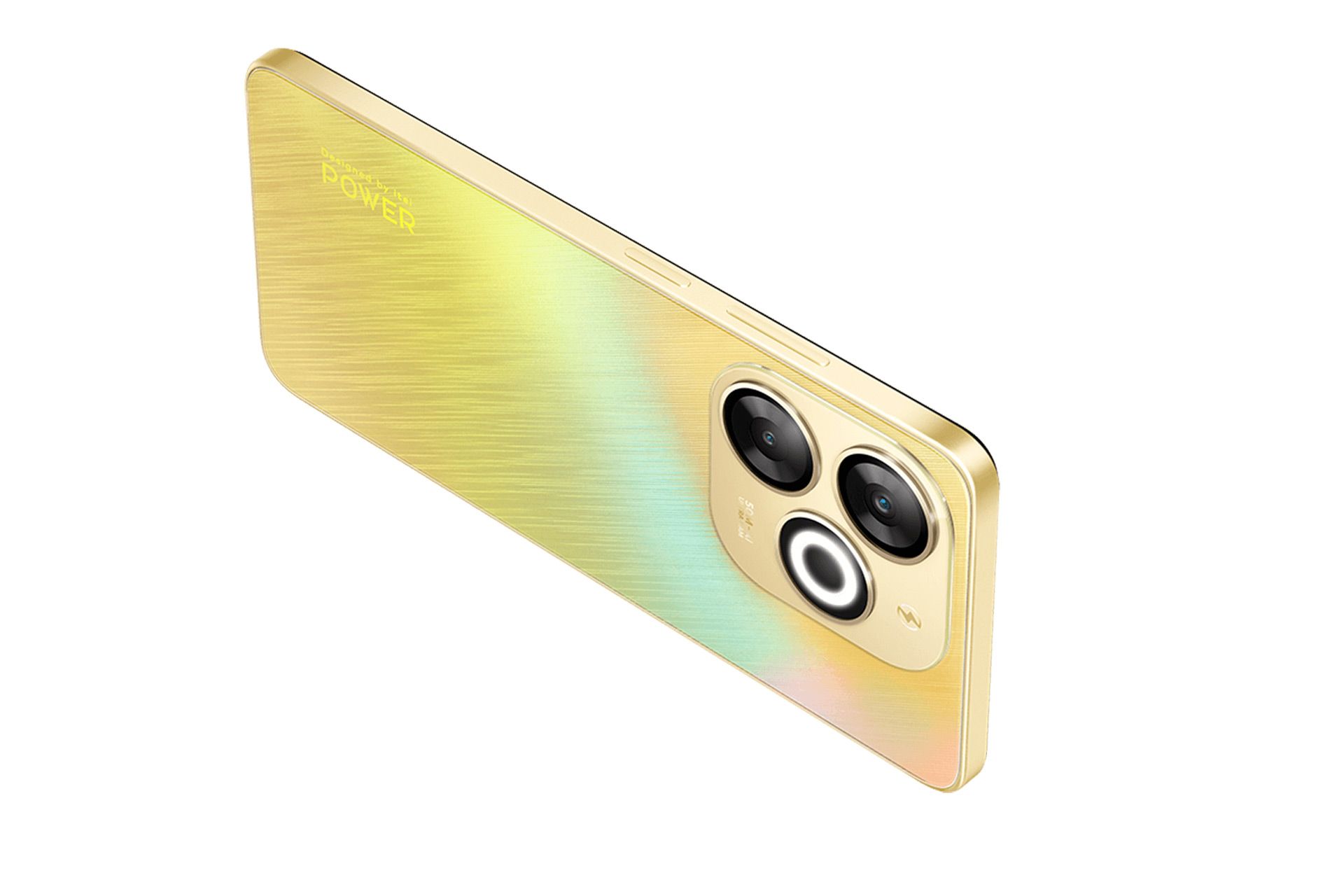 گوشی Itel P55T از پشت به رنگ طلایی