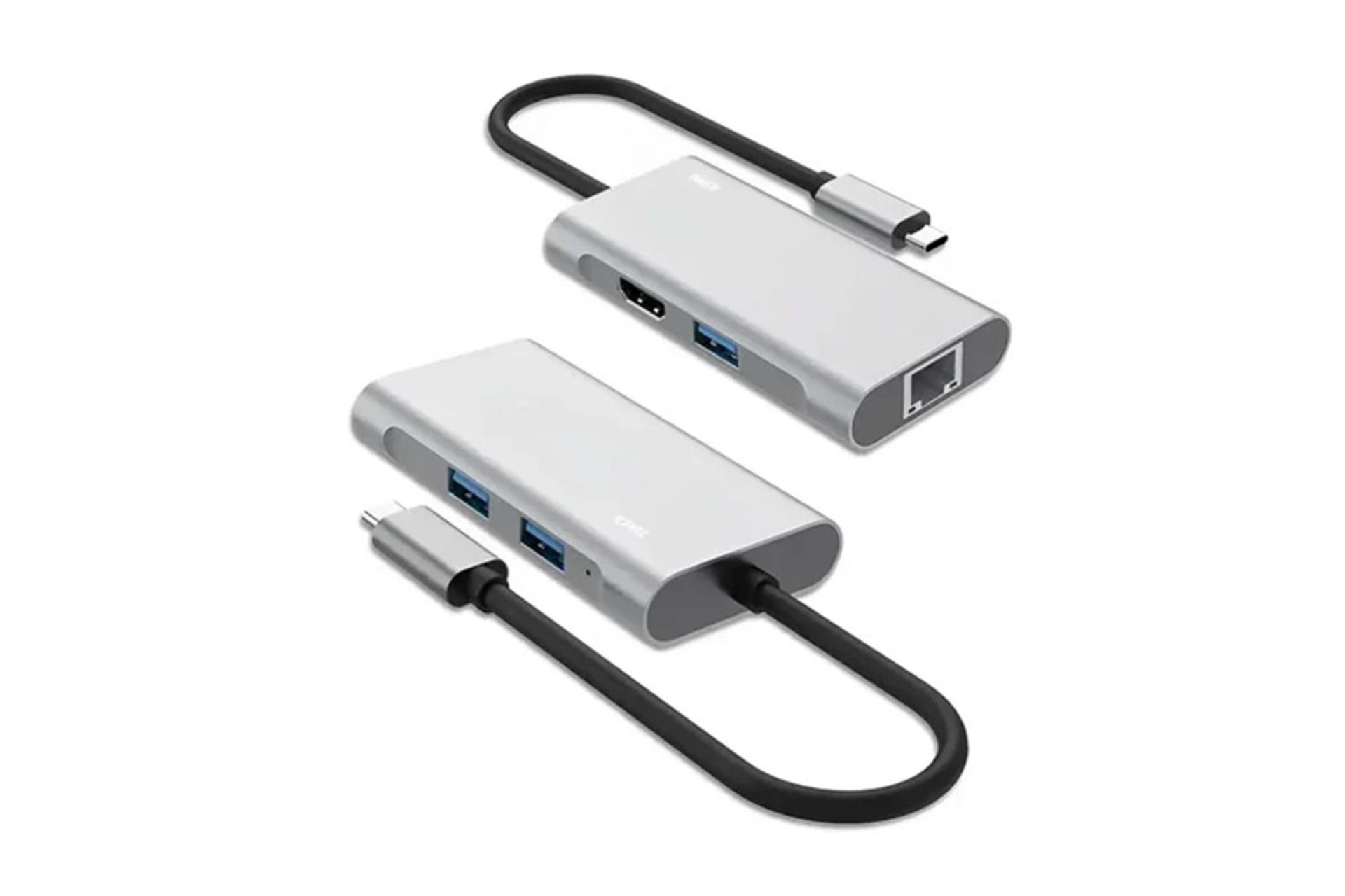 کانکتور هاب USB هاب USB-C جی سی پال 5 پورت مدل JCP6290