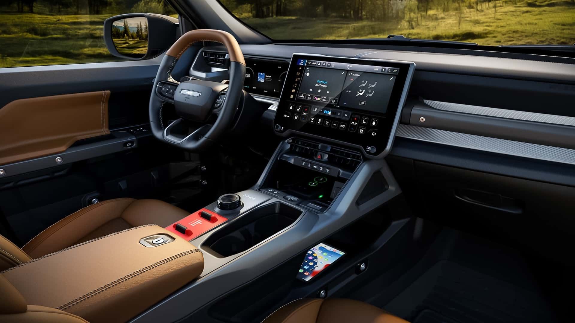 نمای داخل کابین خودرو جیپ ریکان