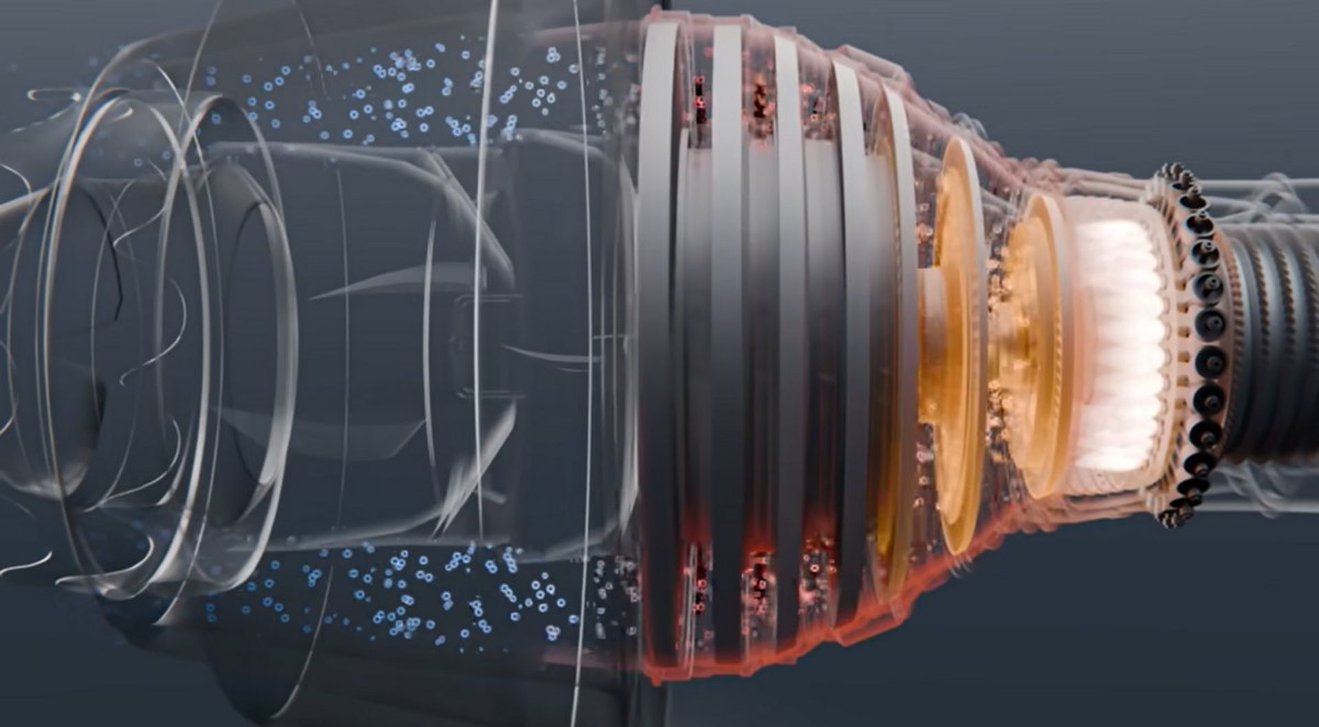 دمای بالای موتور جت در محفظه احتراقی و توربین