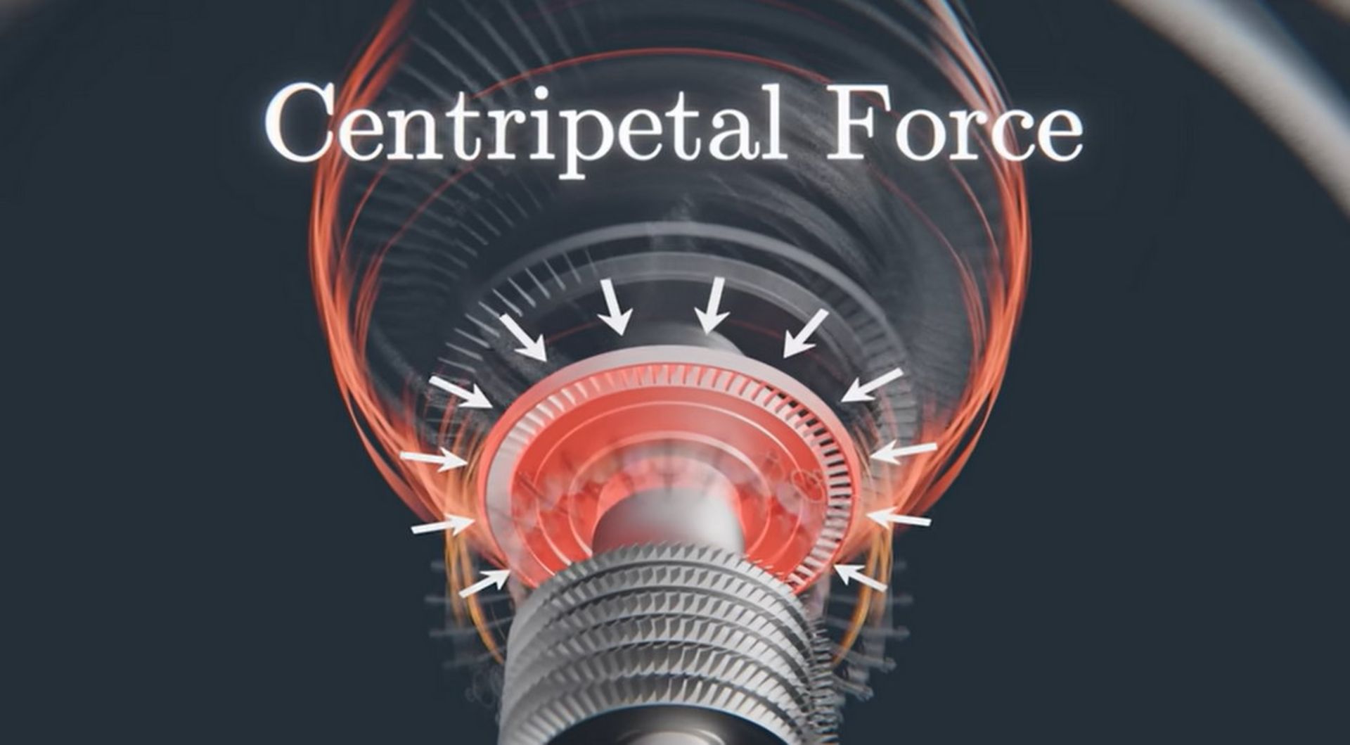 نیروی گریز از مرکز وارده به تیغه‌های توربین