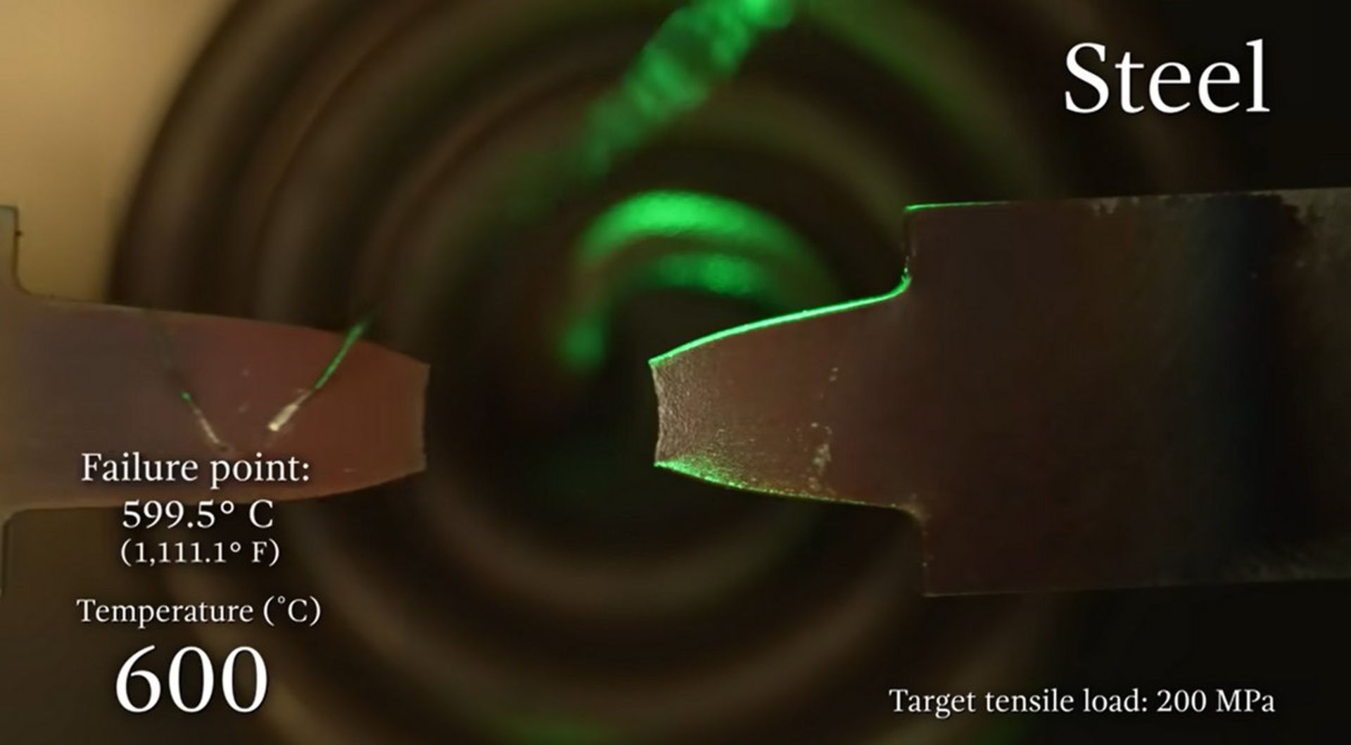 شکست فولاد در دمای ۶۰۰ درجه