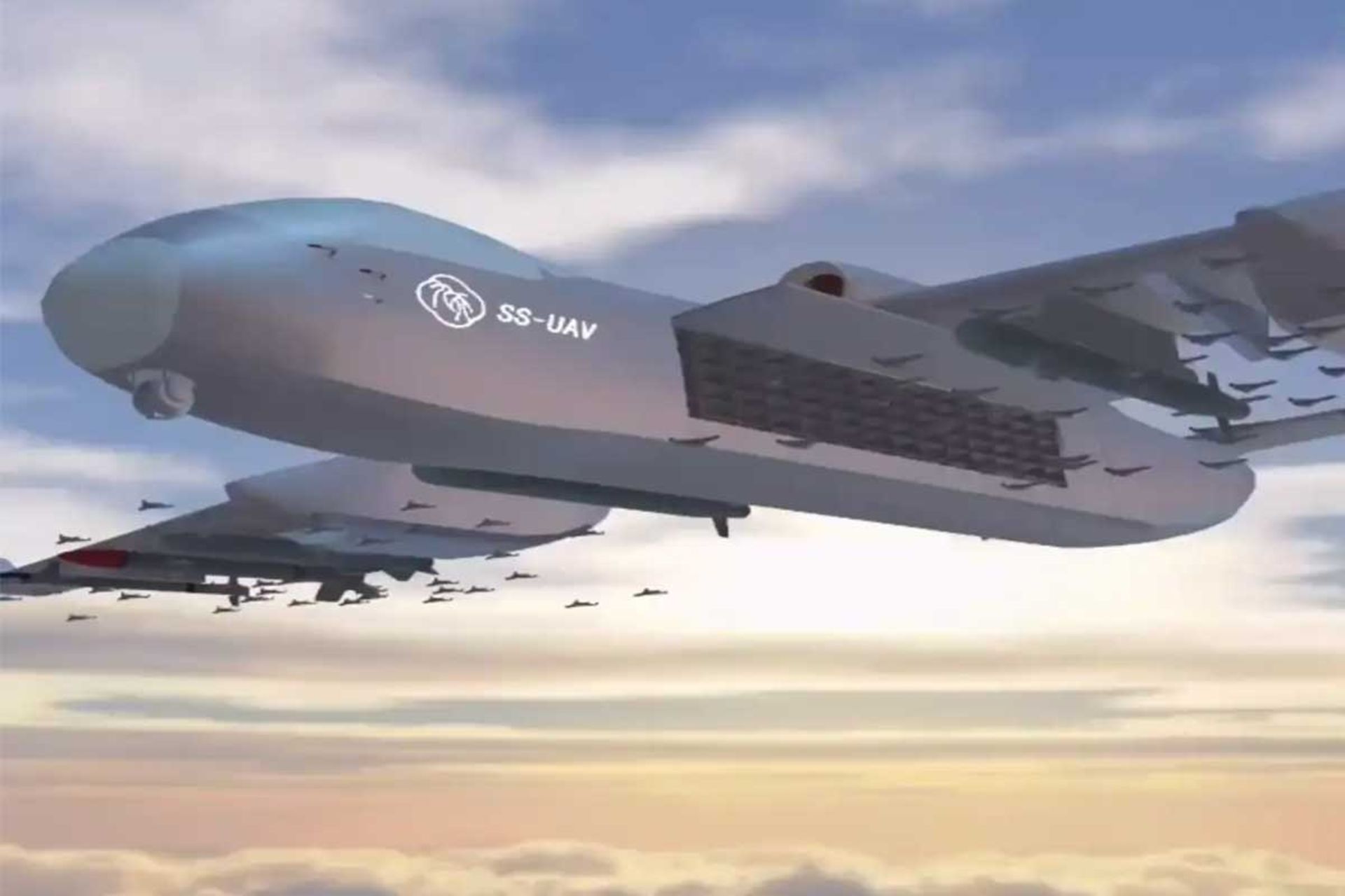 ناو هواپیمابر پرنده‌ی چین در آسمان