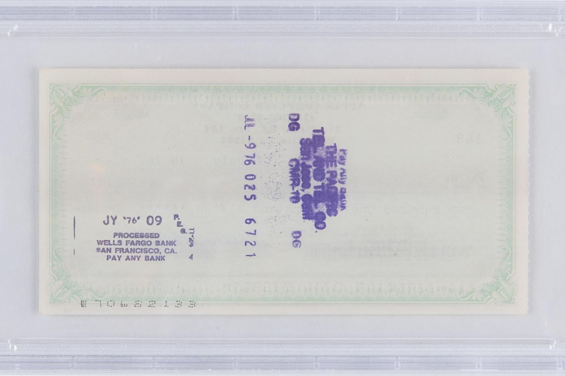 چک قبض برق اپل با انضای استیو جابز در سال ۱۹۷۶