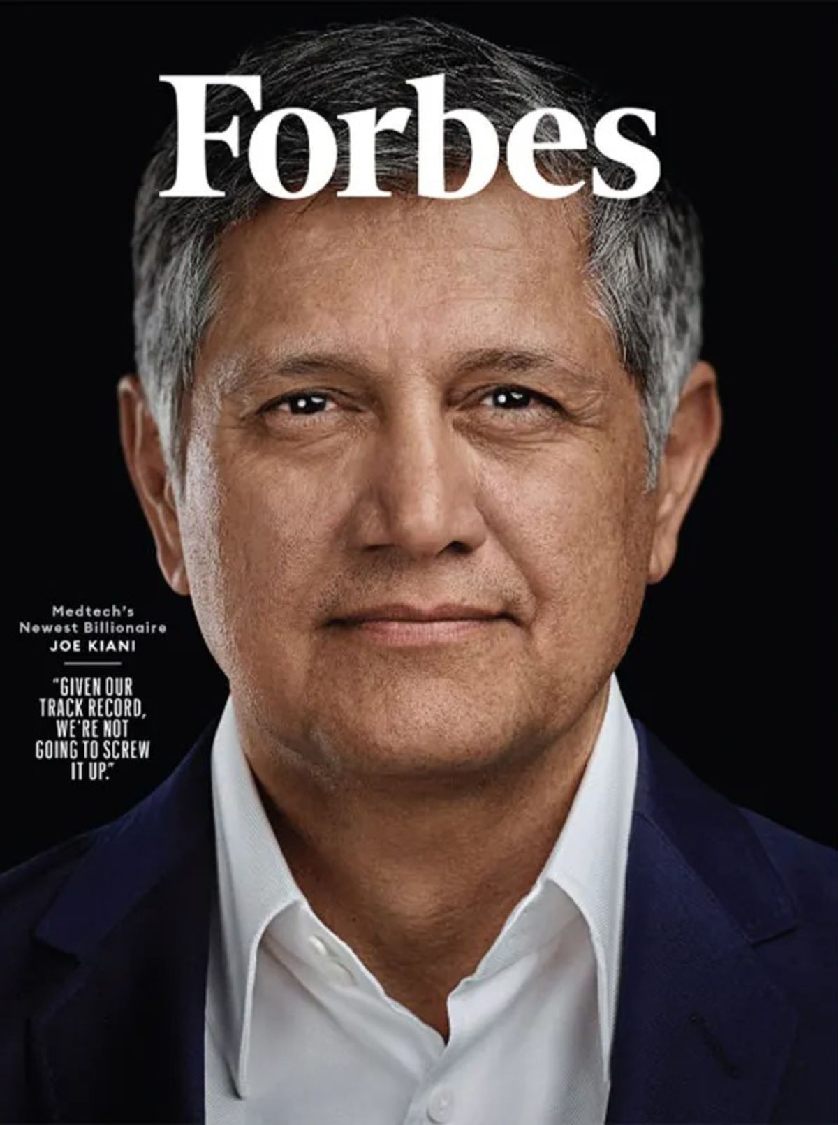 تصویر جو کیانی روی جلد مجله‌ی فوربز