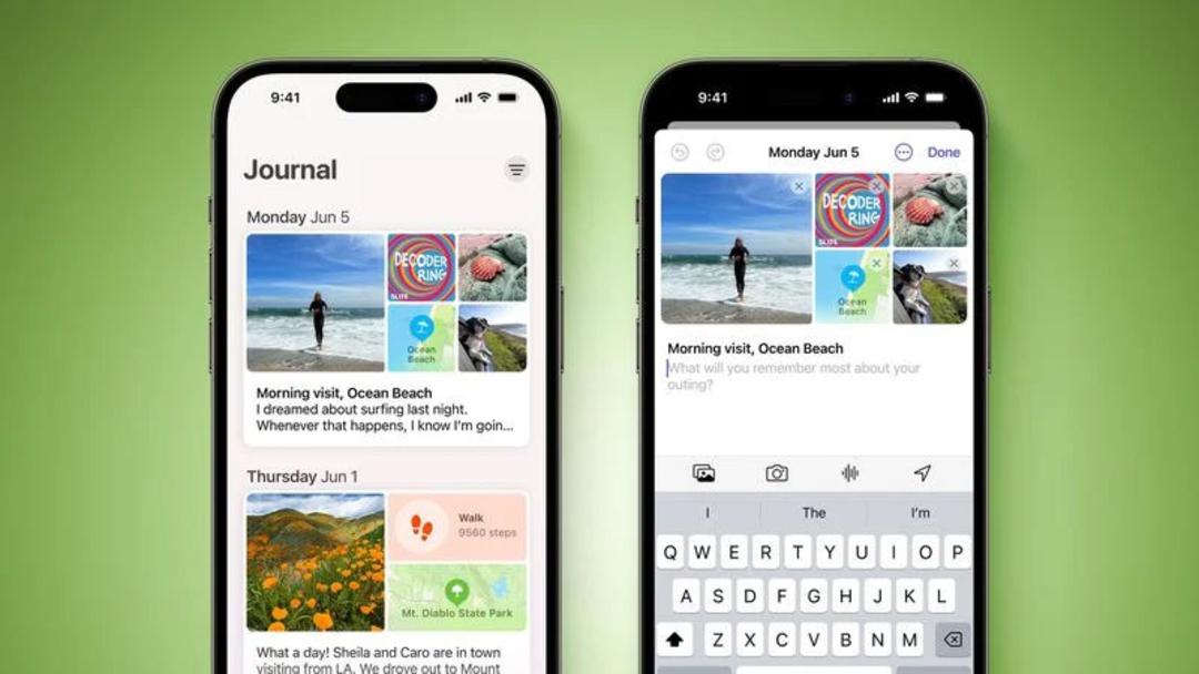 اپ ژورنال در iOS 17.2