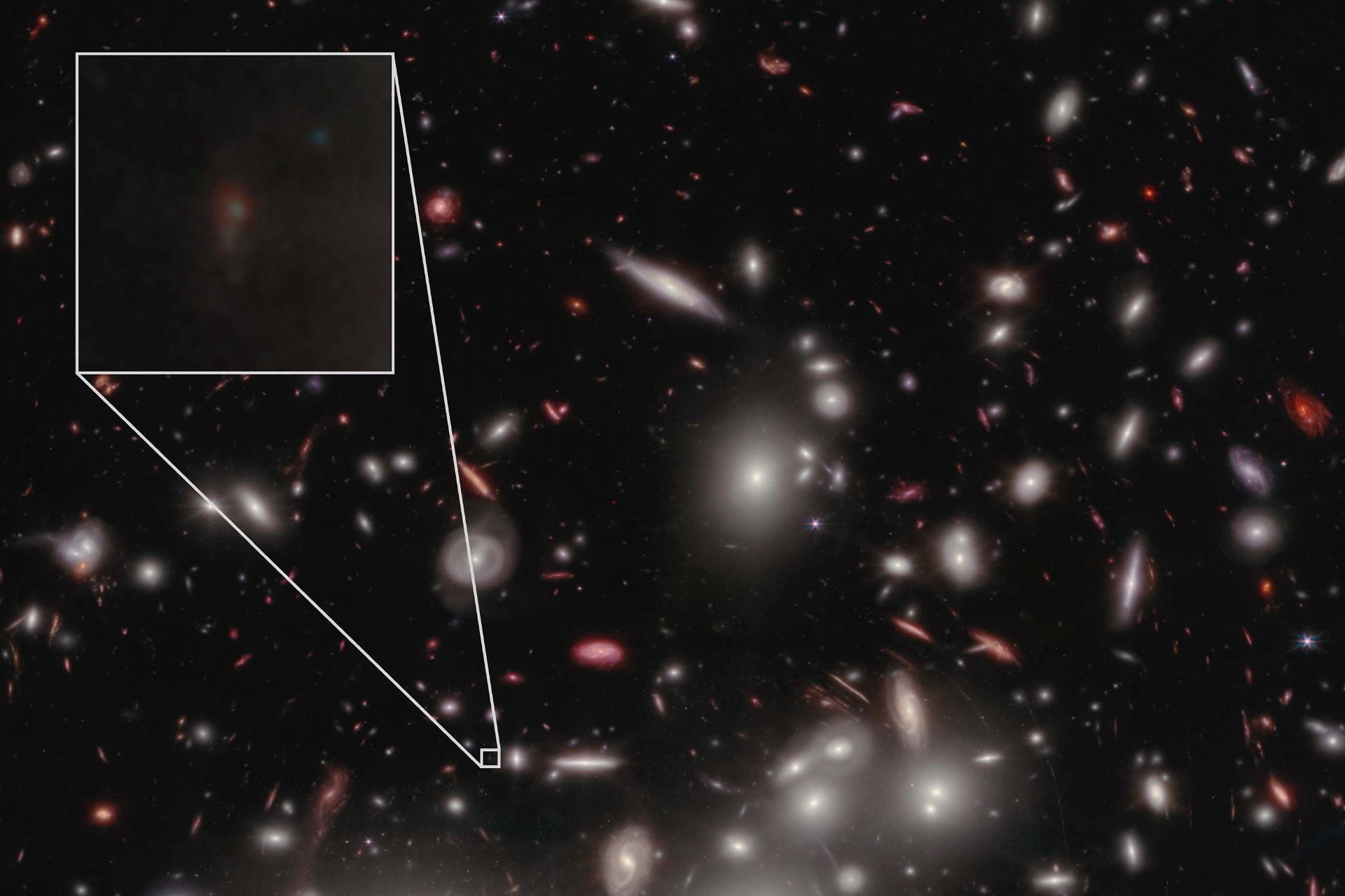 کهکشان JD1 از نگاه تلسکوپ فضایی جیمز وب