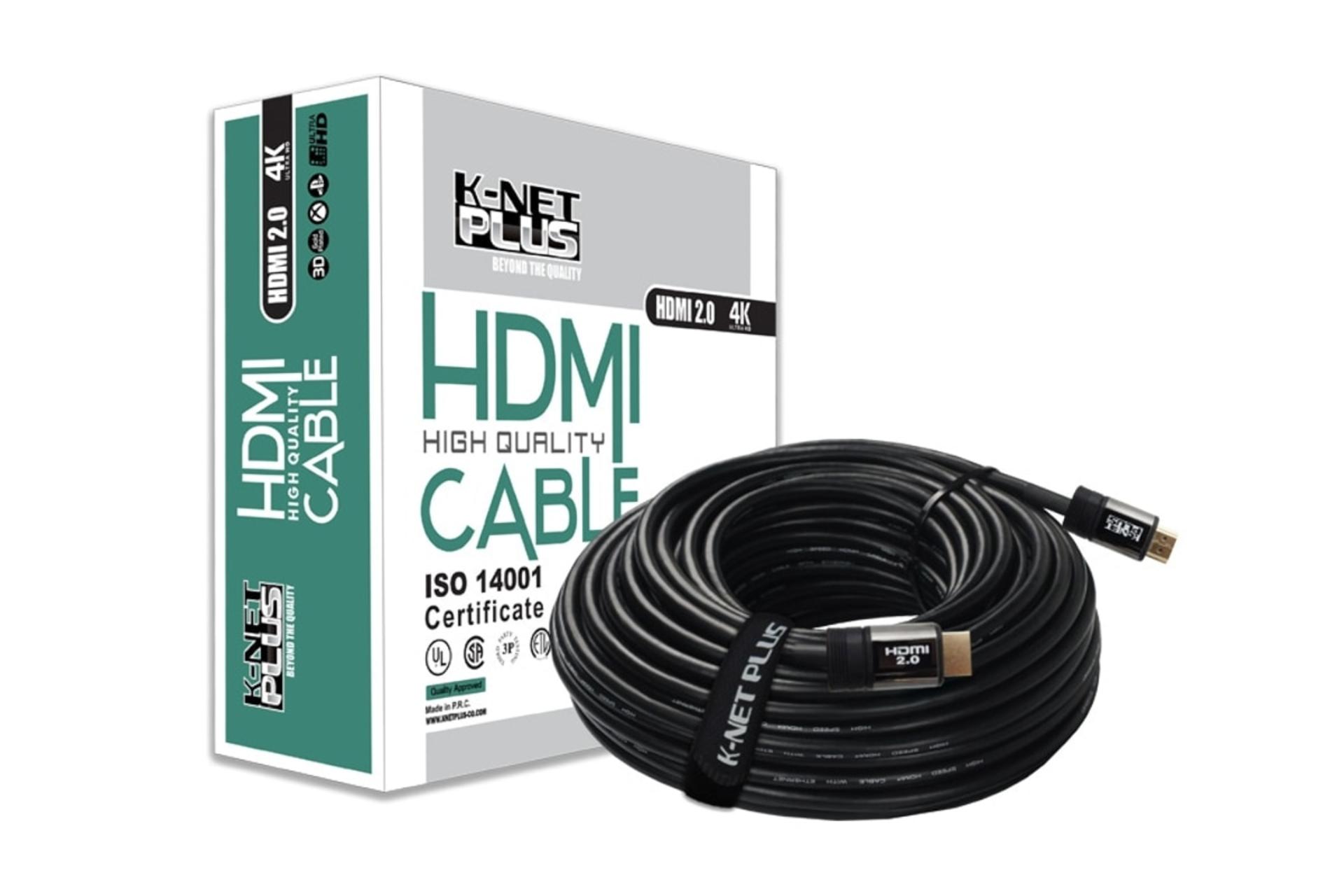 کابل HDMI کی نت پلاس K-Net Plus KP-HC158 HDMI 2.0 4K 60Hz 40M