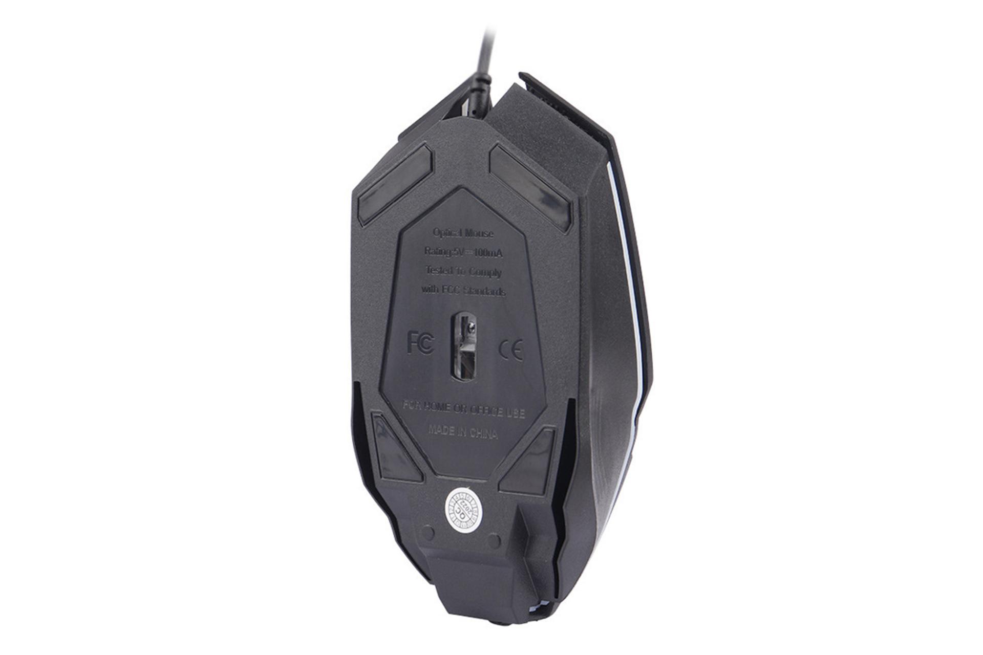 نمای پایین ماوس کایزر KAISER K-G104 و محل سنسور اپتیکال