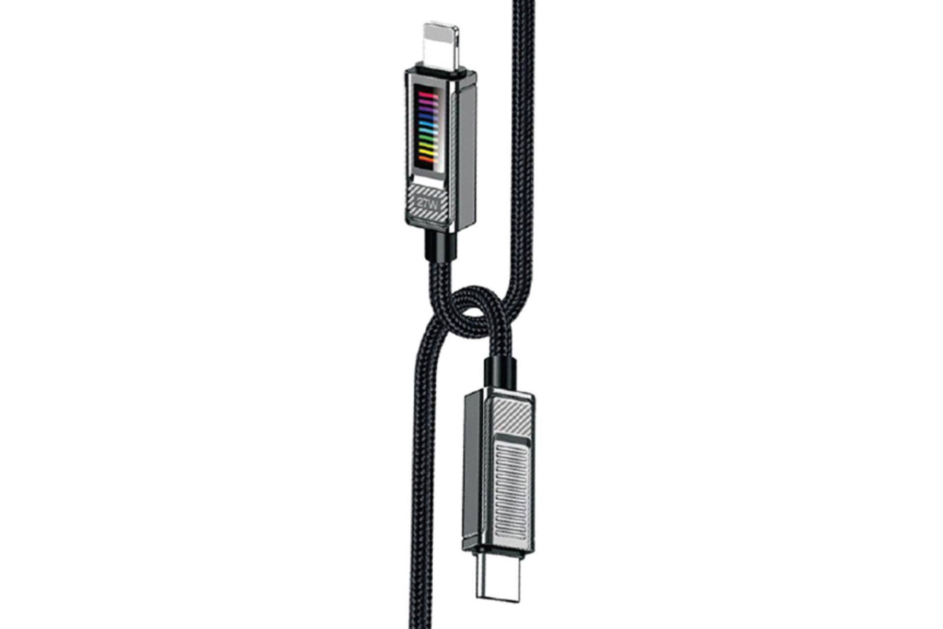 کابل شارژ USB کاکوسیگا Type-C به Lightning مدل KSC-986 با طول 1.2 متر
