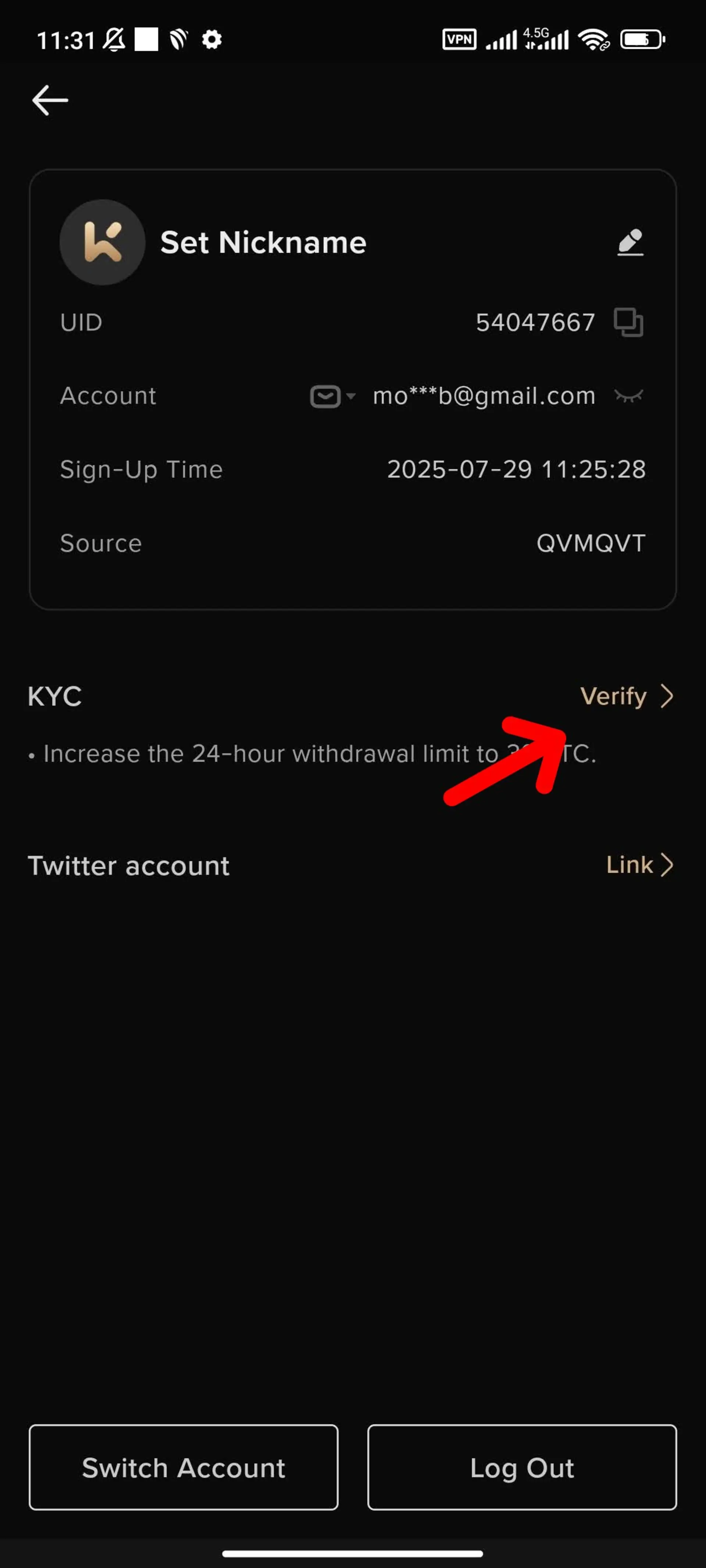 KYC در صرافی KCEX